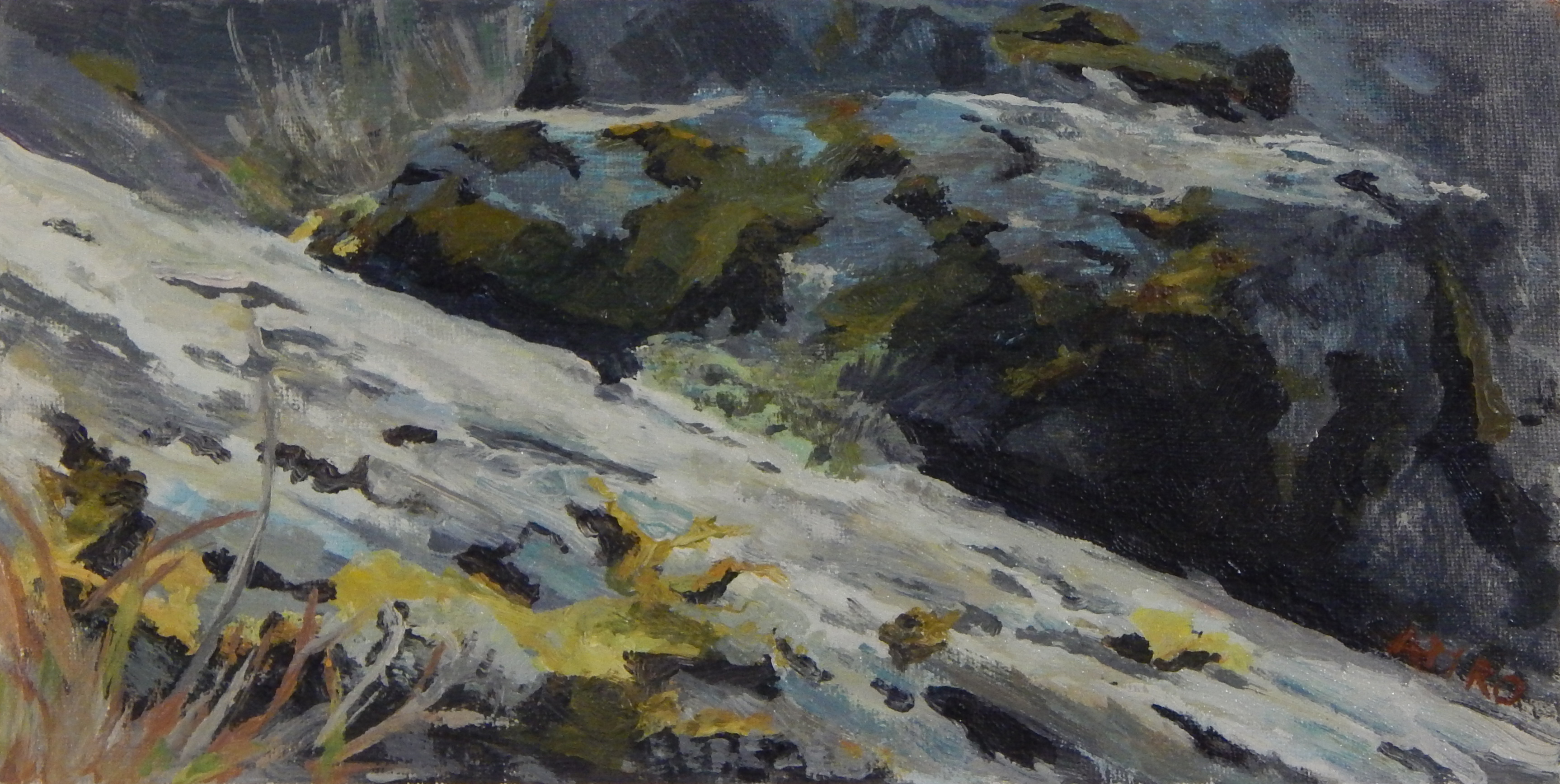 Textura piedras - 15x30 cm - óleo sobre tela