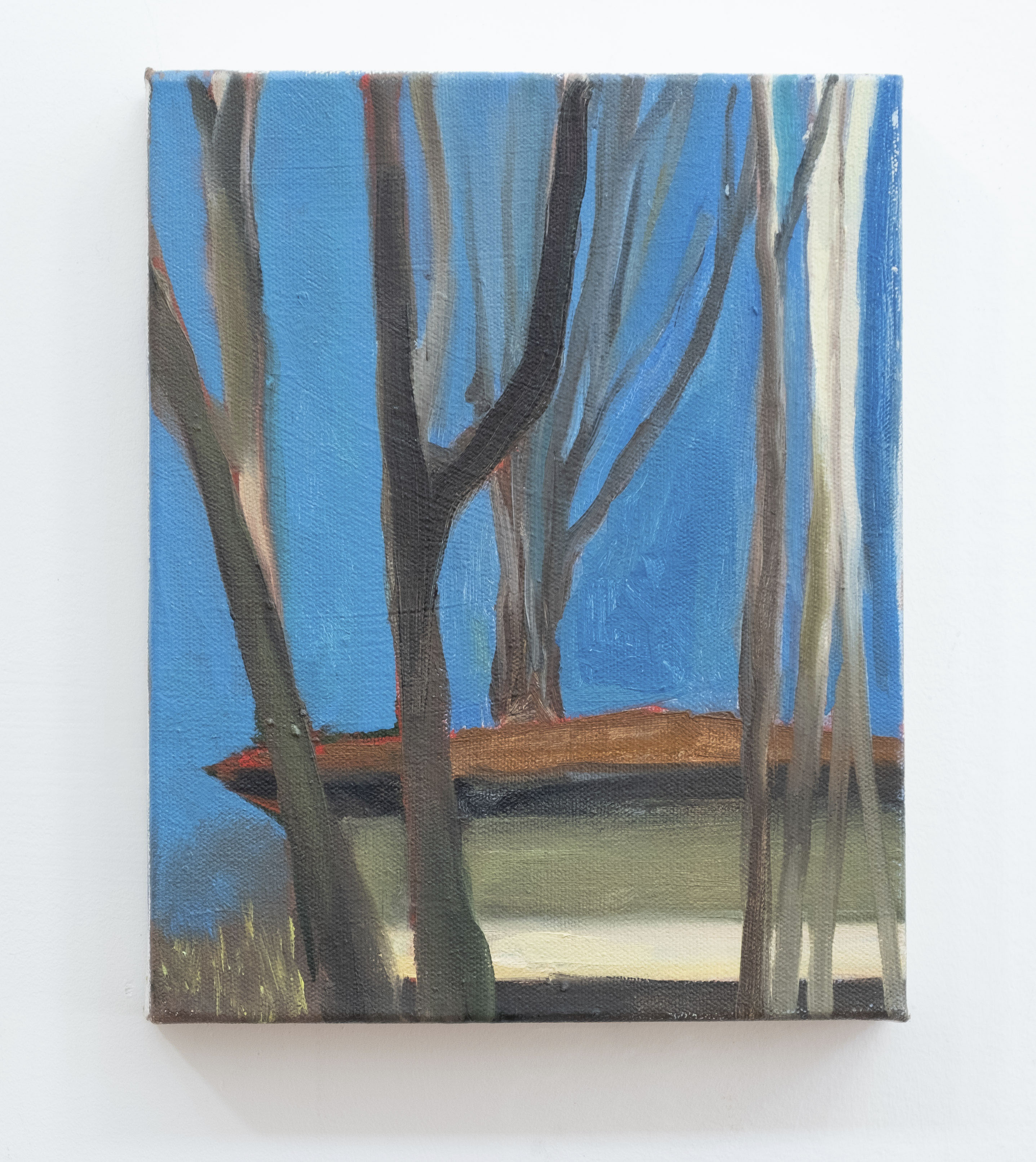 House and trees, oil on canvas, 10 x 8 inches, 2018