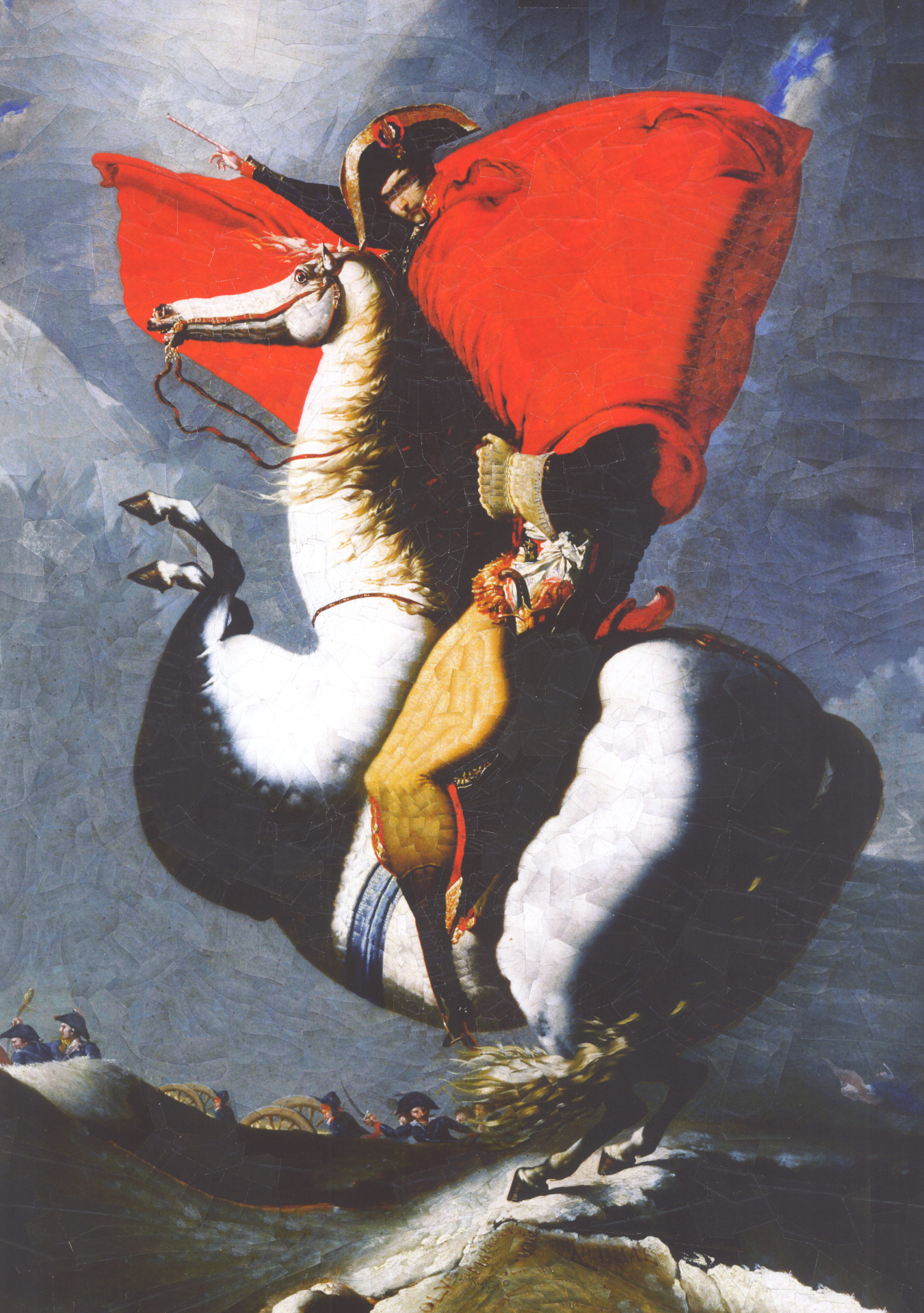 Napoleon crossing the Alps after Jacques-Louis David, 2010, 11.6 x 16.5 inches