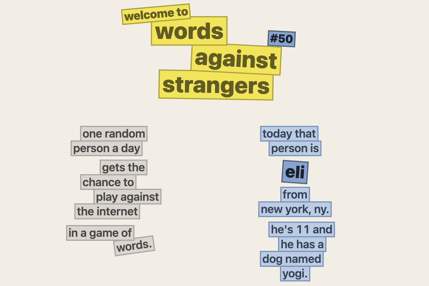 words against strangers