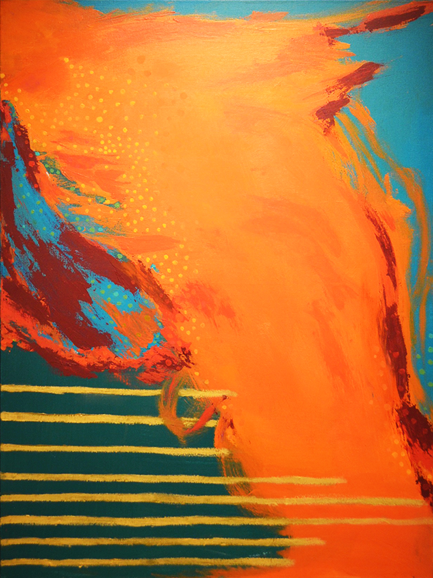 Recapture IV - Acrylics and oils on canvas - 36" x 48"- 2016