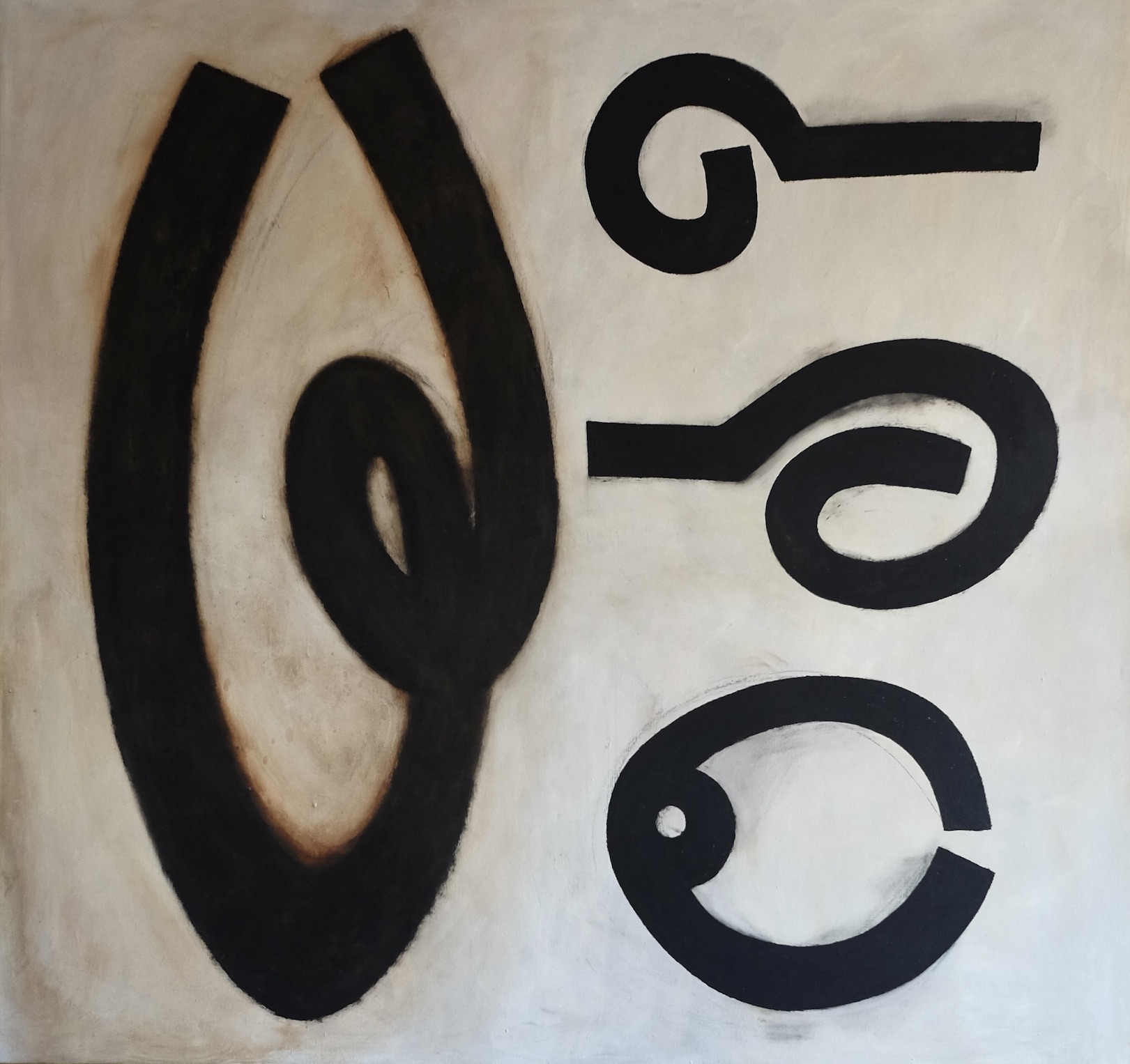 Untitled 1991, acrylic and oil on canvas, 195 x 210 cm, private collection