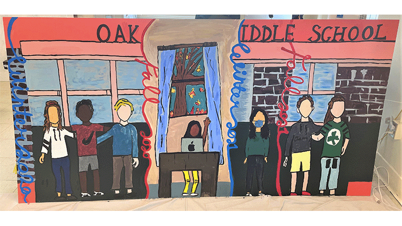 Mural 1, 4’×8’ Acrylic on Masonite