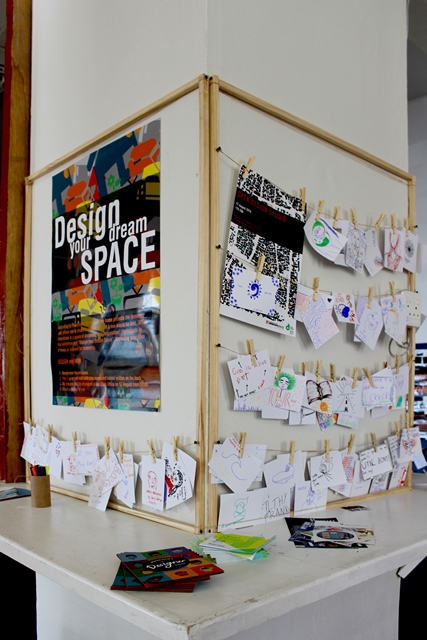 Dream space to write and pin up ideas on 'home'