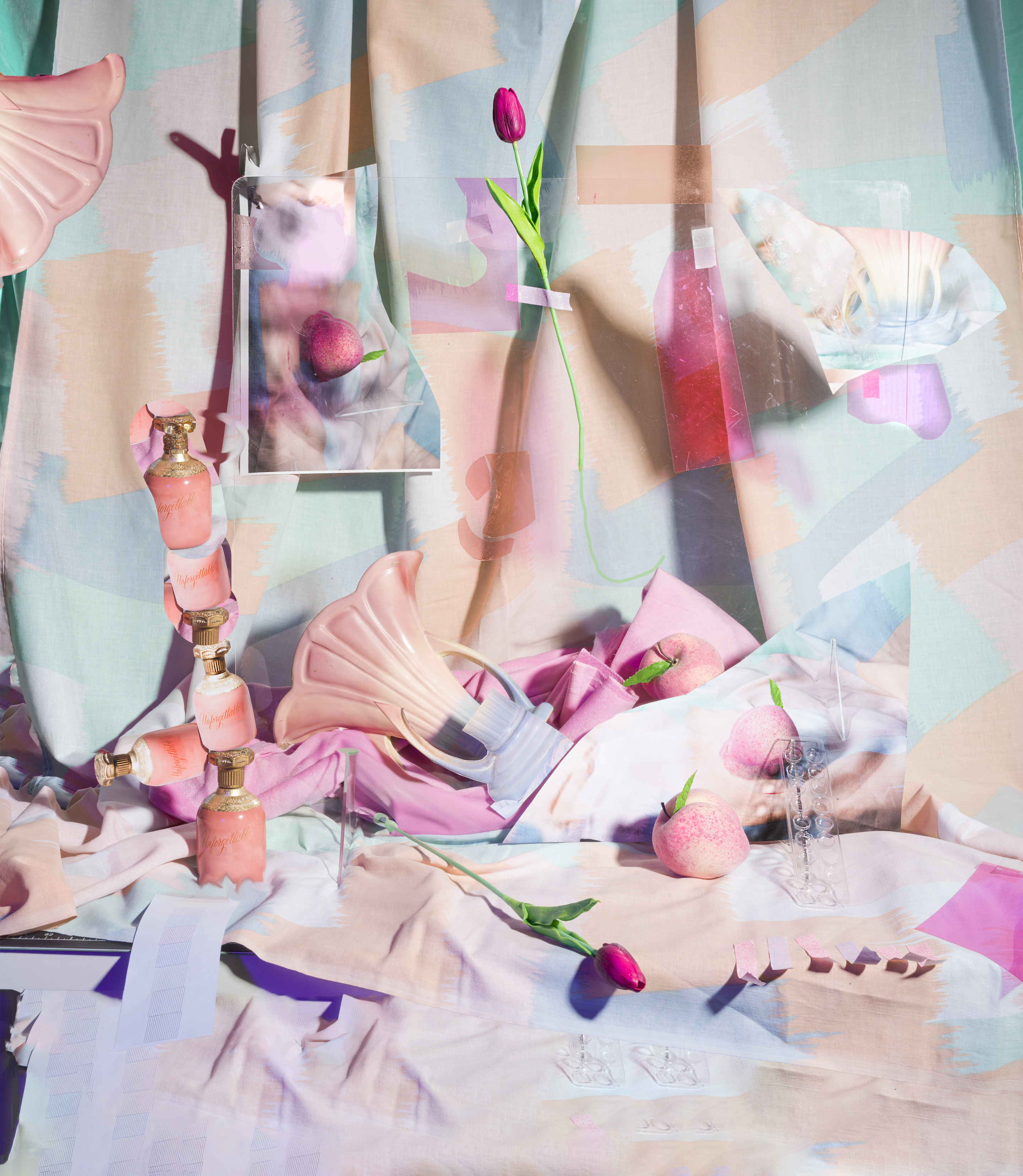 Peaches and Perfume, 2023, archival pigment print, 20” x 23”