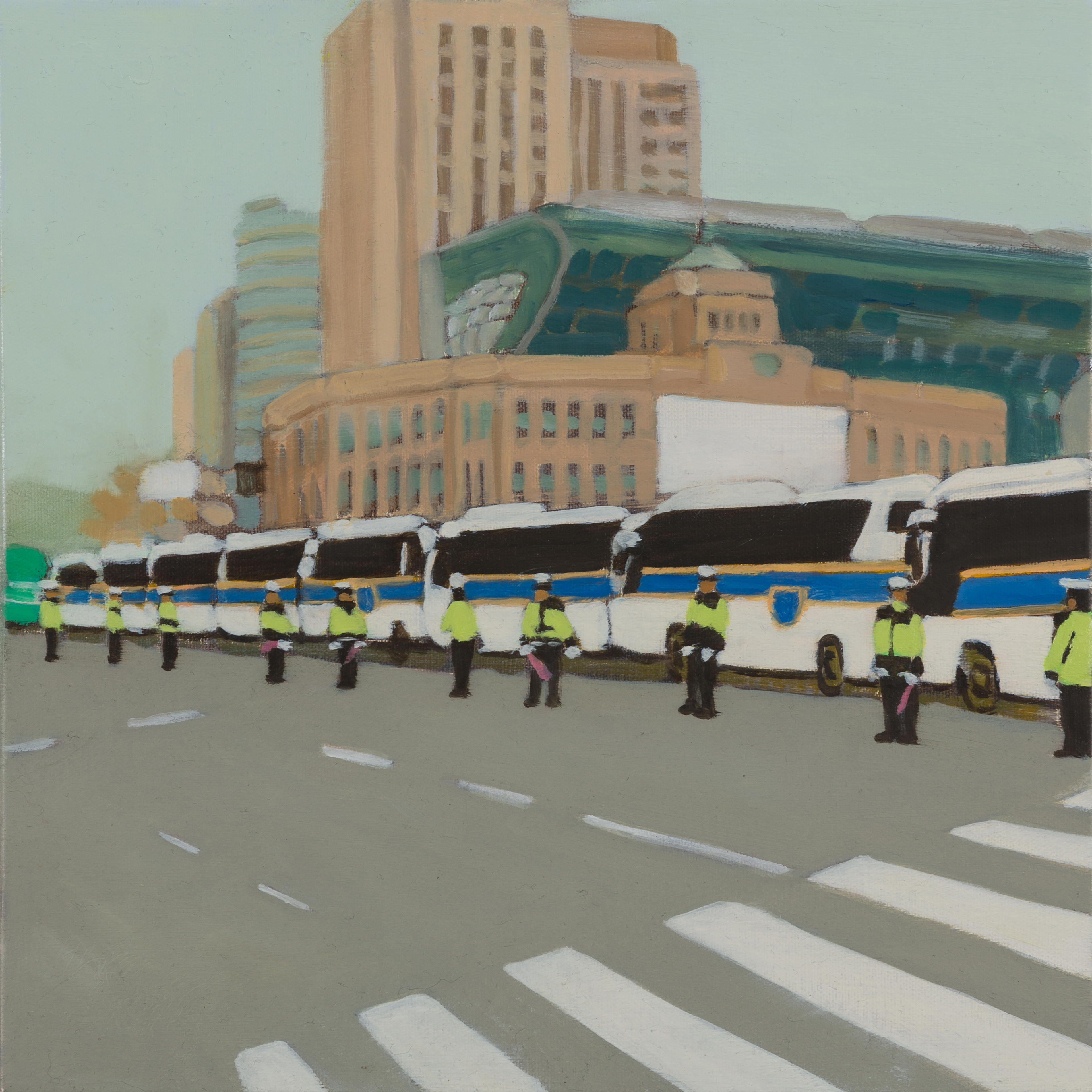 〈White Bar〉, Oil on canvas, 35.0x35.0cm, 2014, 개인 소장