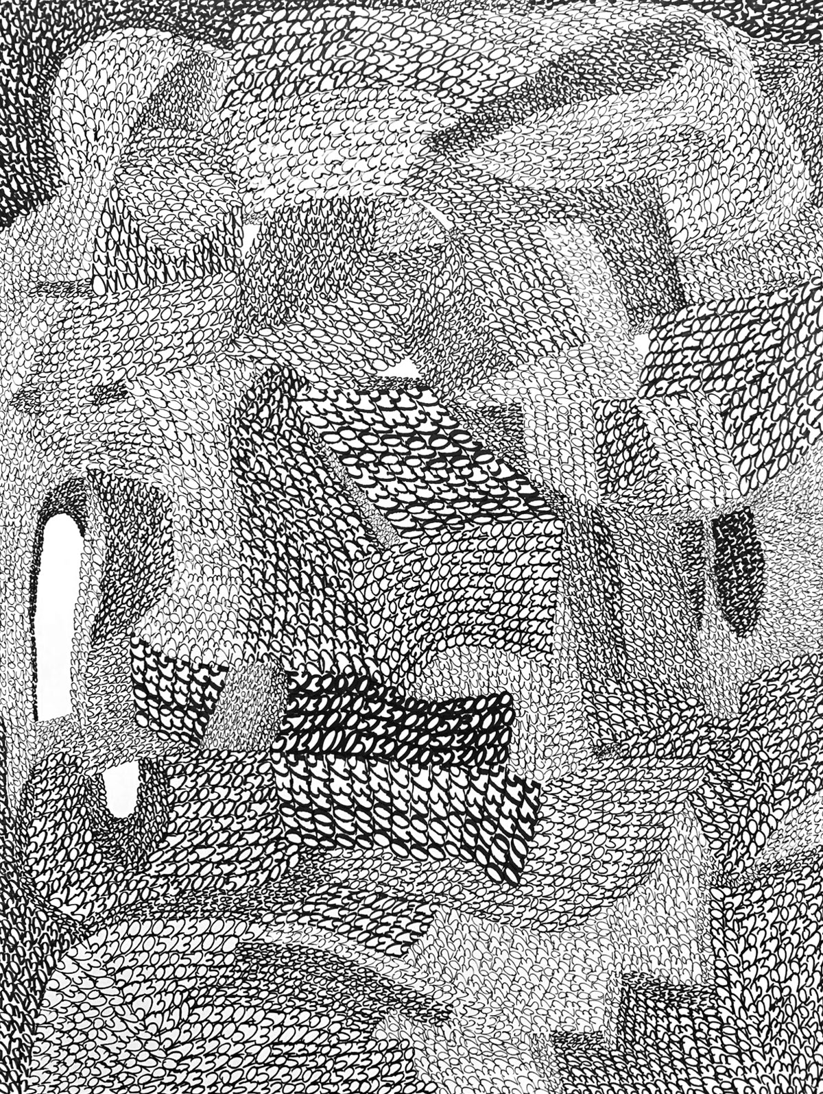 28/38 — BANAL DEJA VU  Archival ink on Bristol, 9" x 12" (2020 works).2010-ongoing.