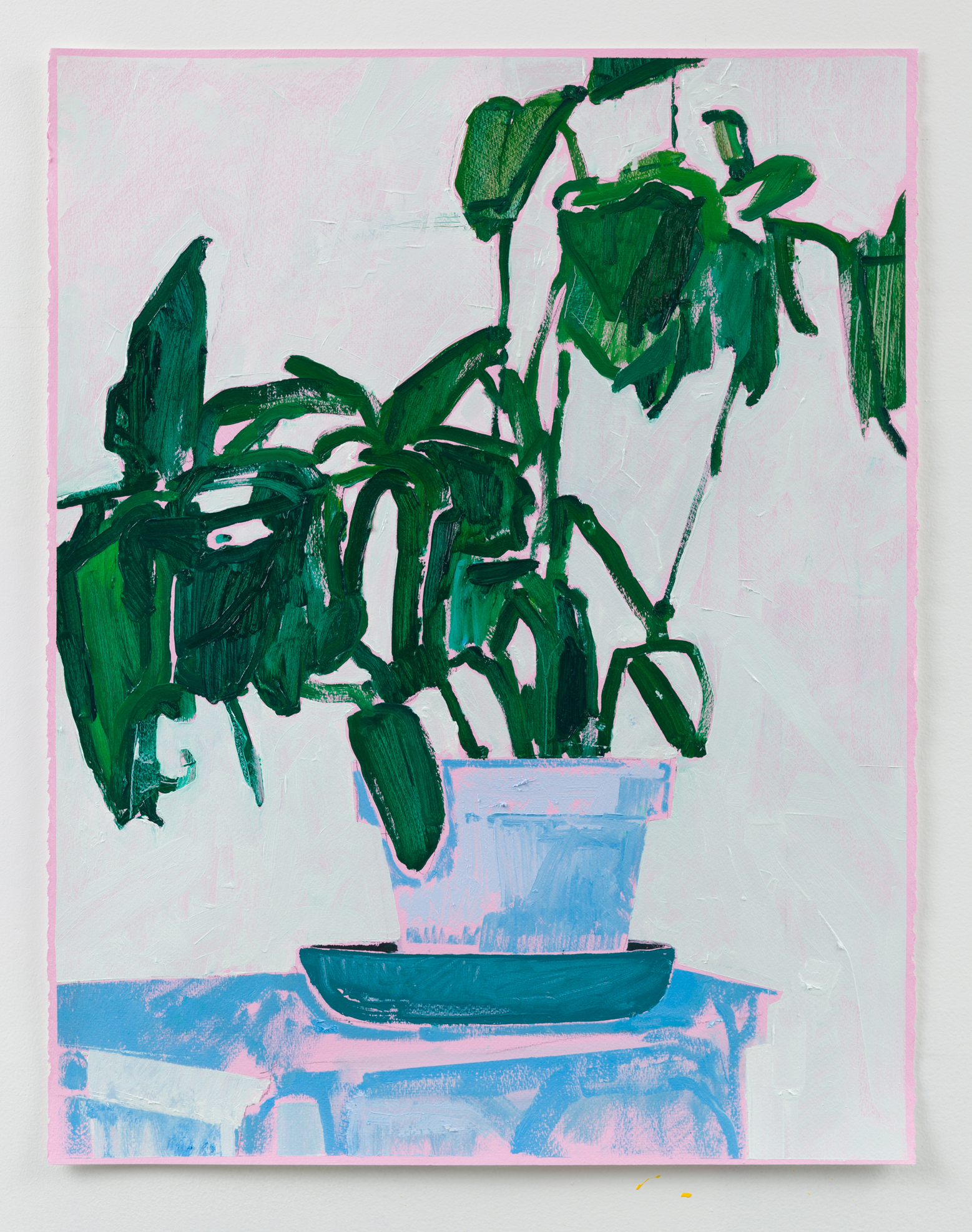 "Blue Dresser" oil on paper, 29 x 22 in., 2022