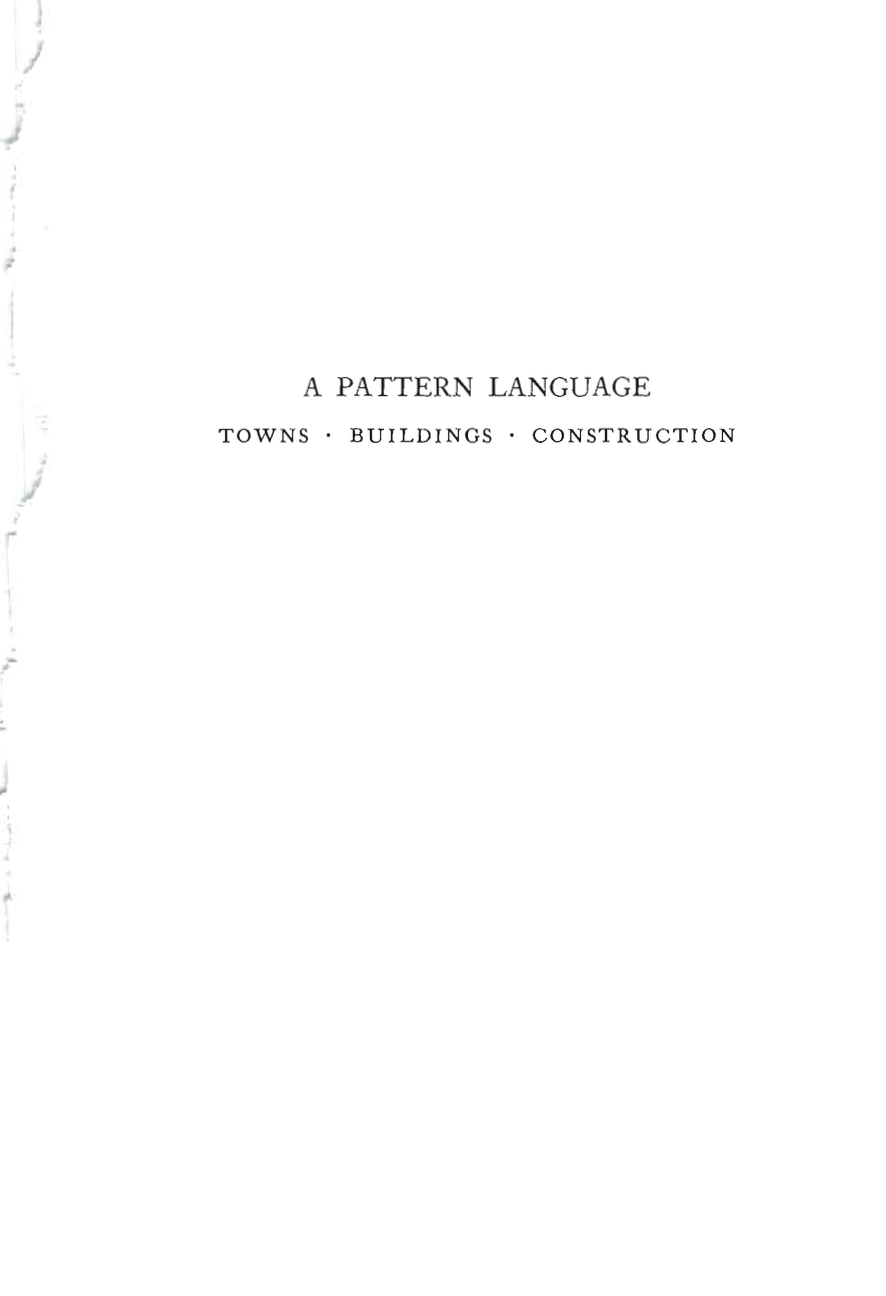 A Pattern Language