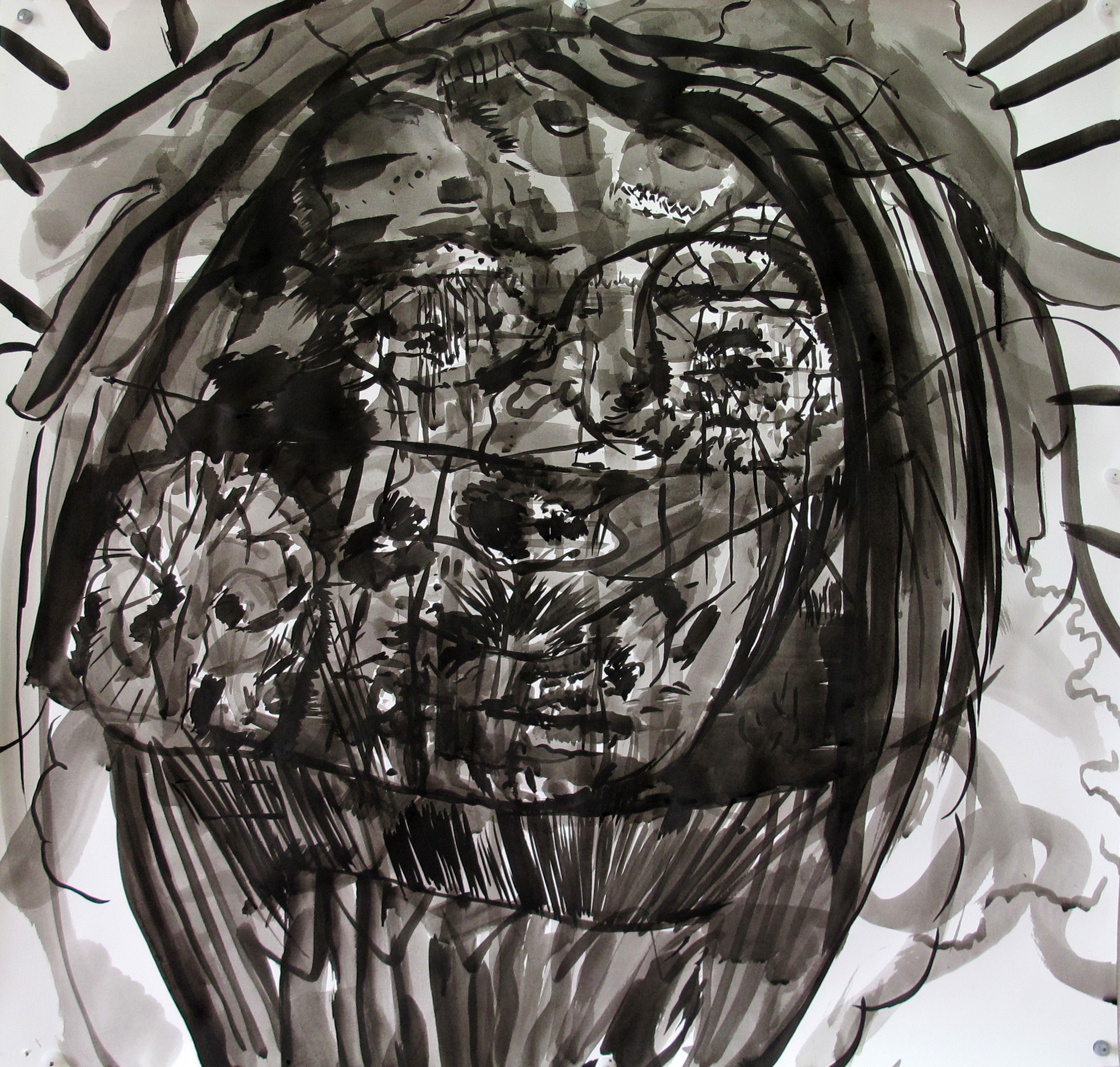 "Untitled", 2017. Ink on paper