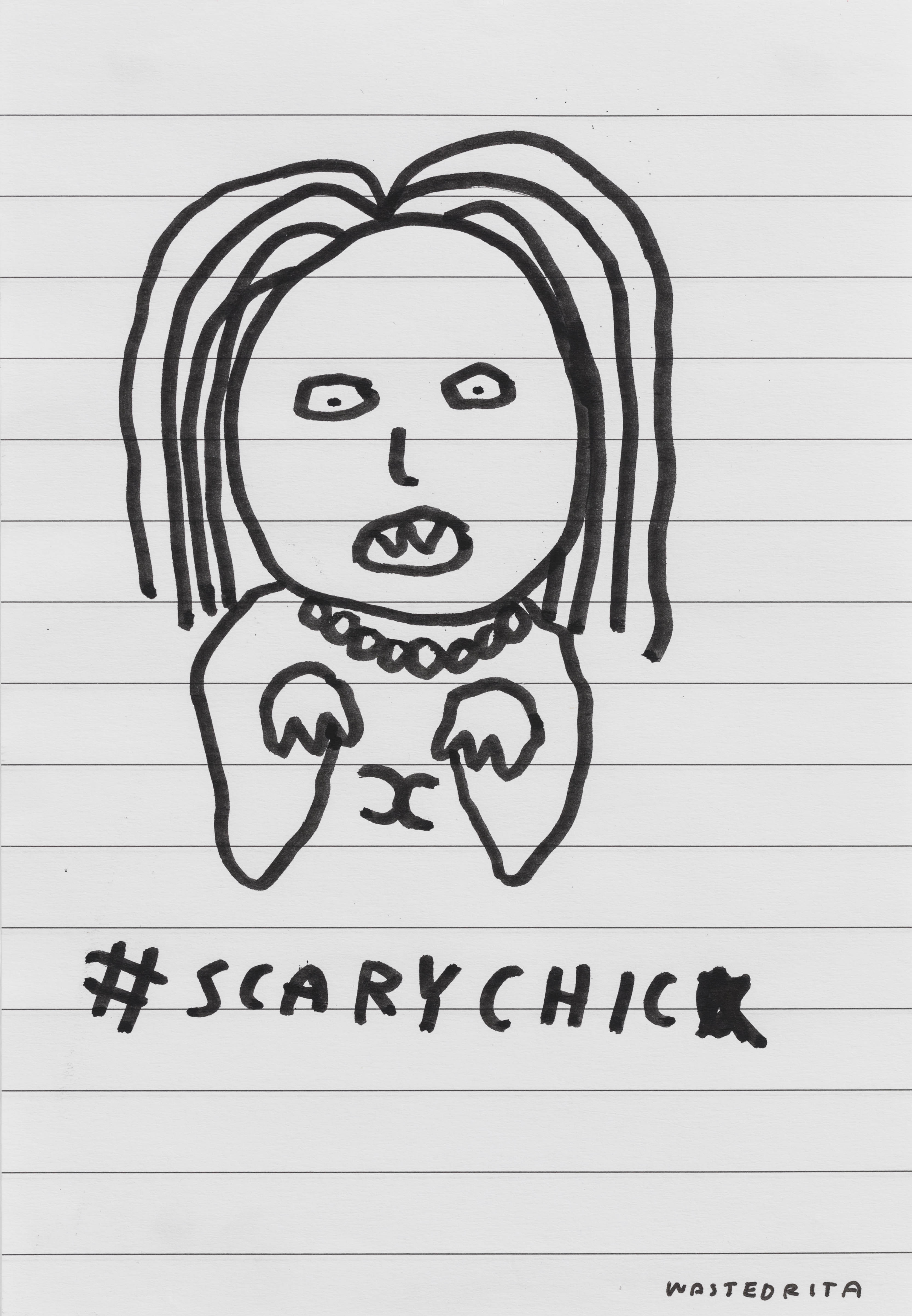 Things I Draw at Punk-Rocks Shows. 201414,2 x 10,2 cmInk on paper