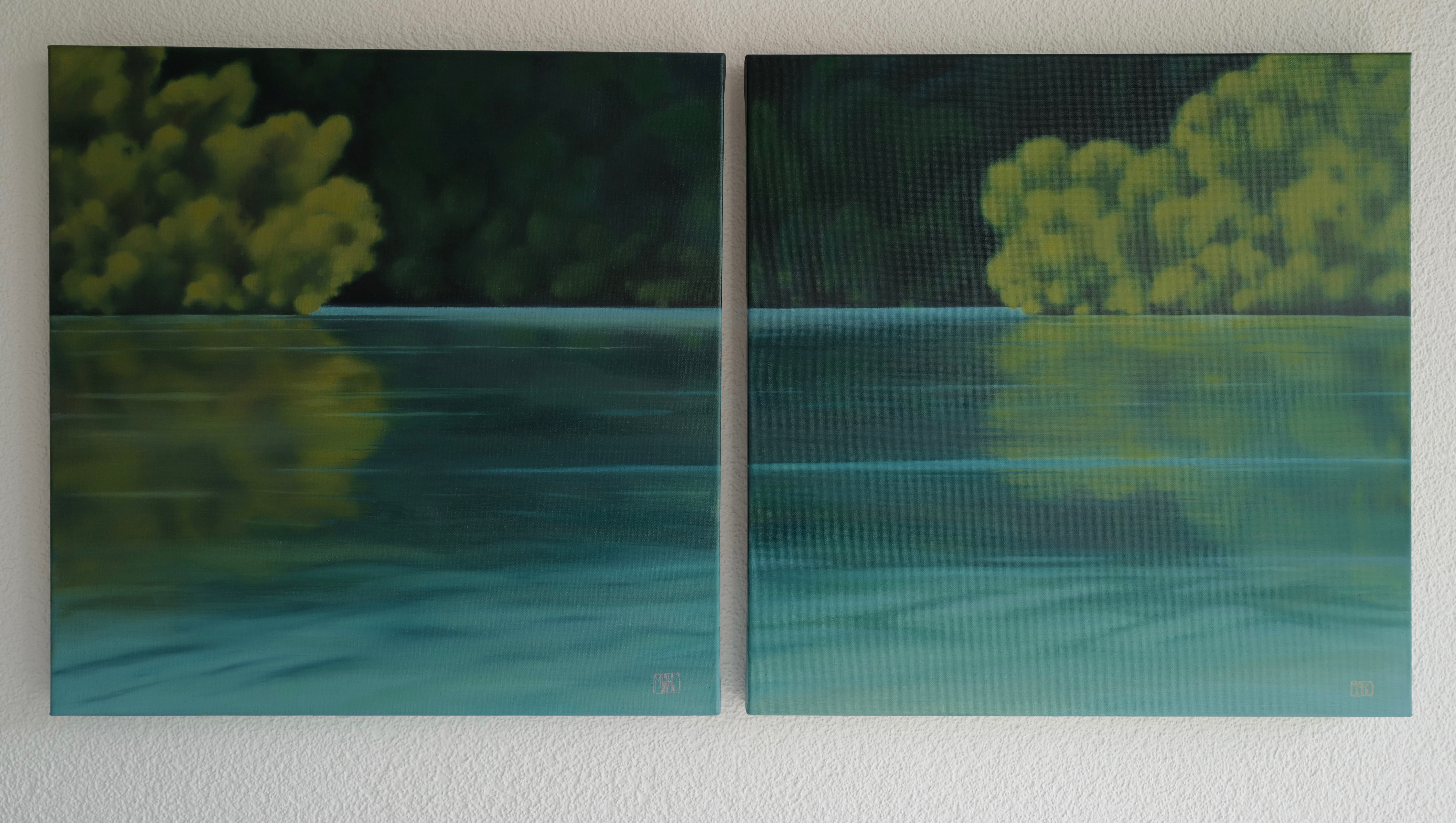 148 & 149–Eymatt 3+4 2x50x50 cmAcryl und Öl auf Leinwand2022︎ Bild kaufen