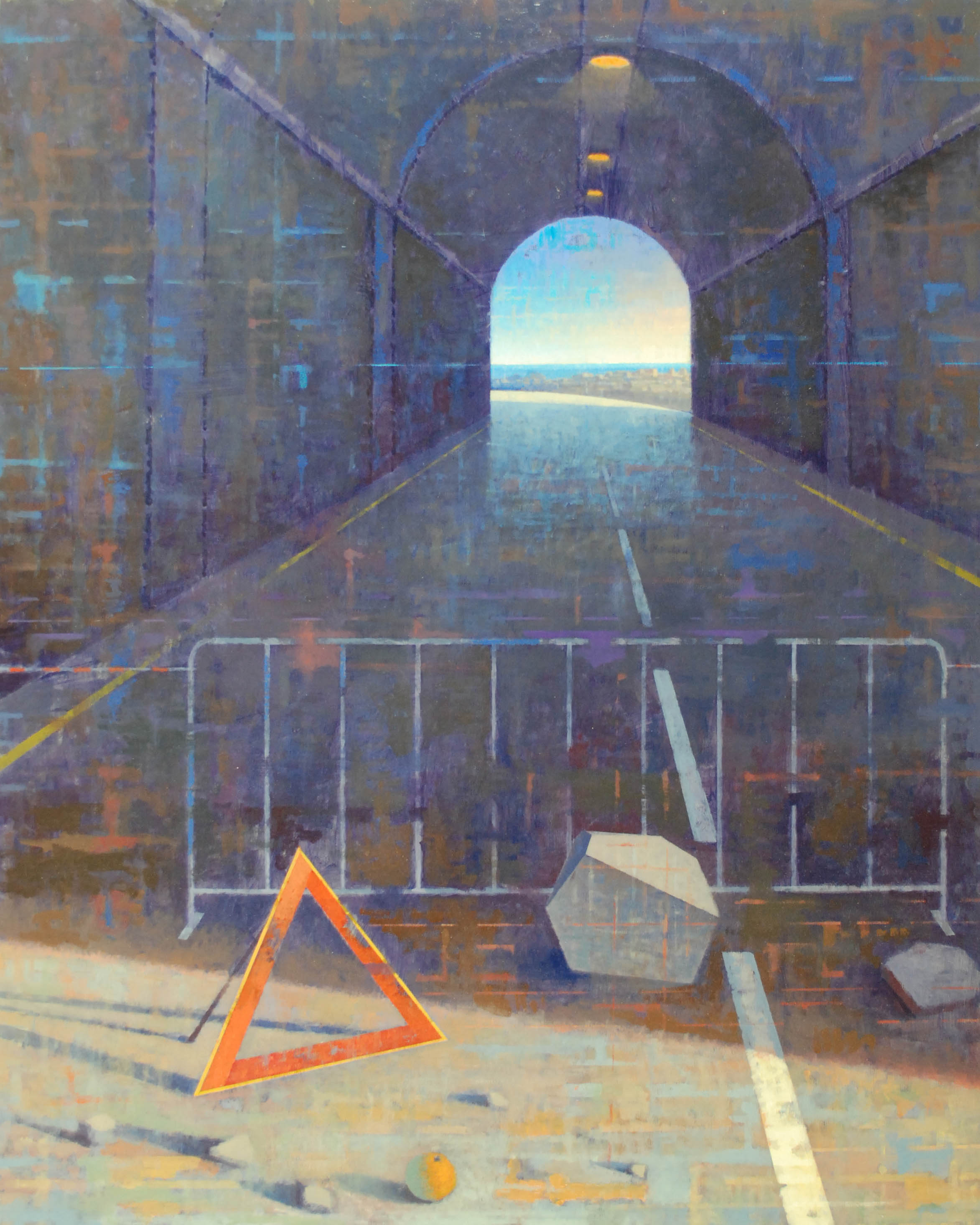 Lavori in corso (melanconia II), 2009, olio su tavola, 100 x 80 cm