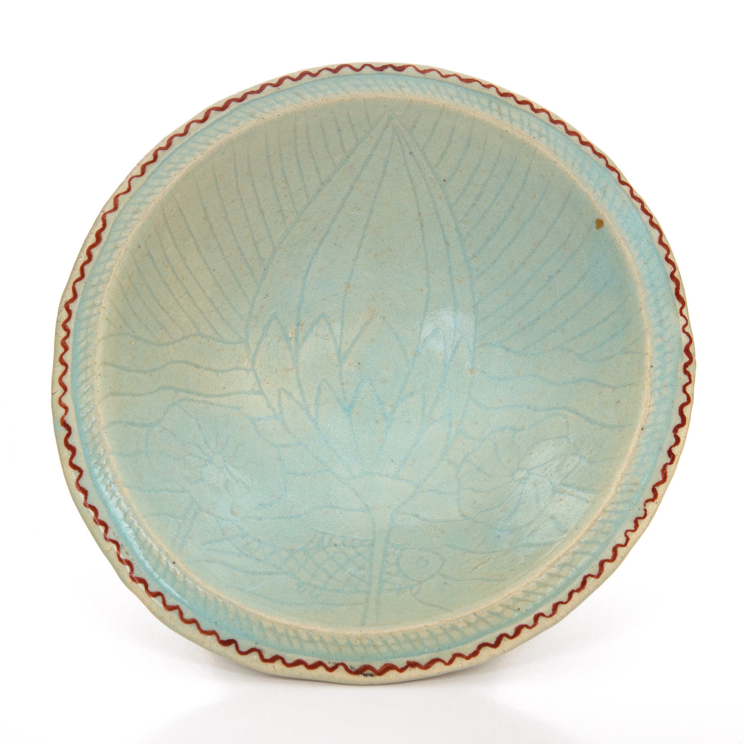 HN1270 Lotus on a blue bowl, 22.12.16Glazed ceramic stoneware20.5 x 18.5cm