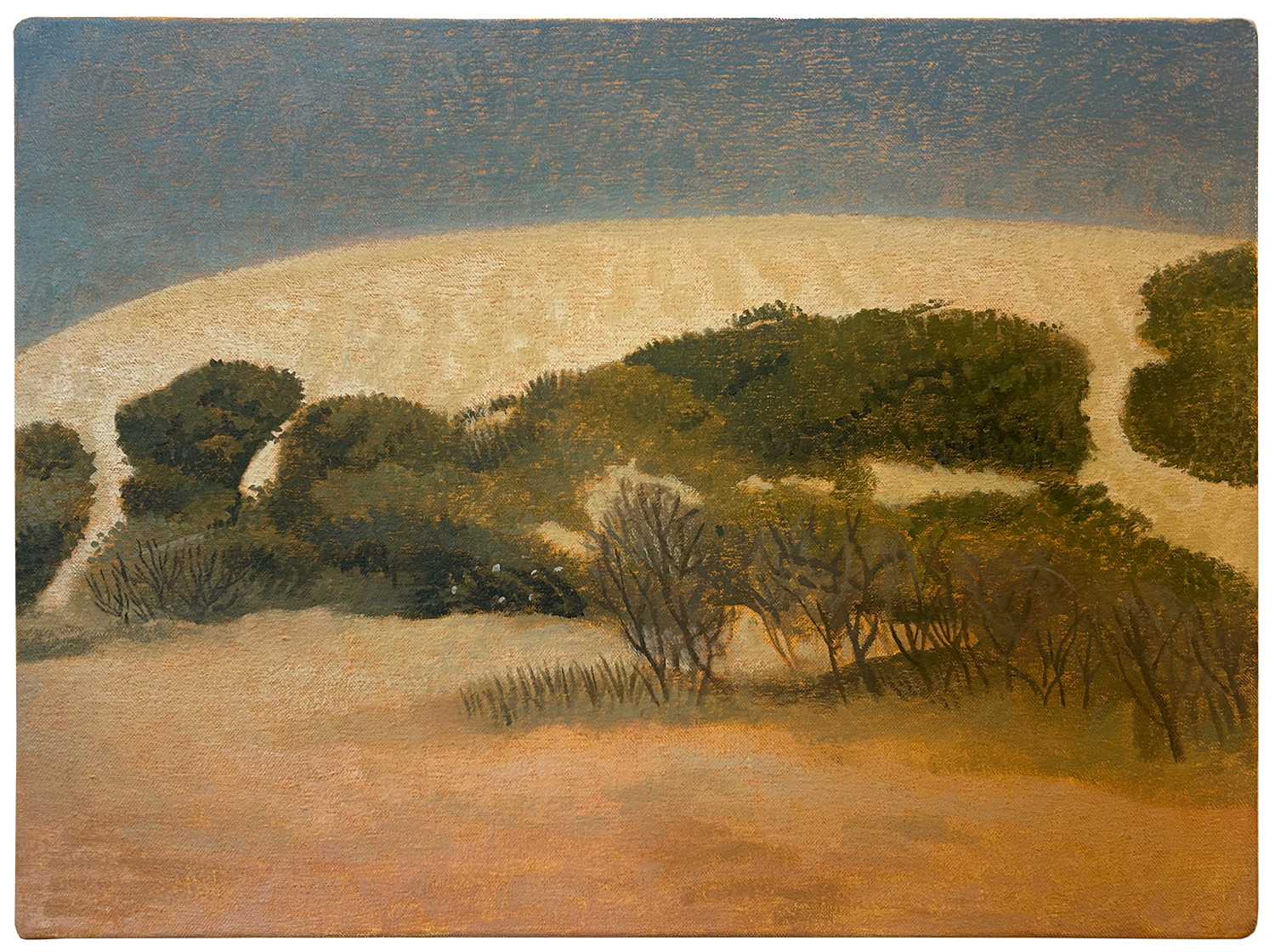 "Dunas no caminho de Aracati", 2025, óleo sobre tela