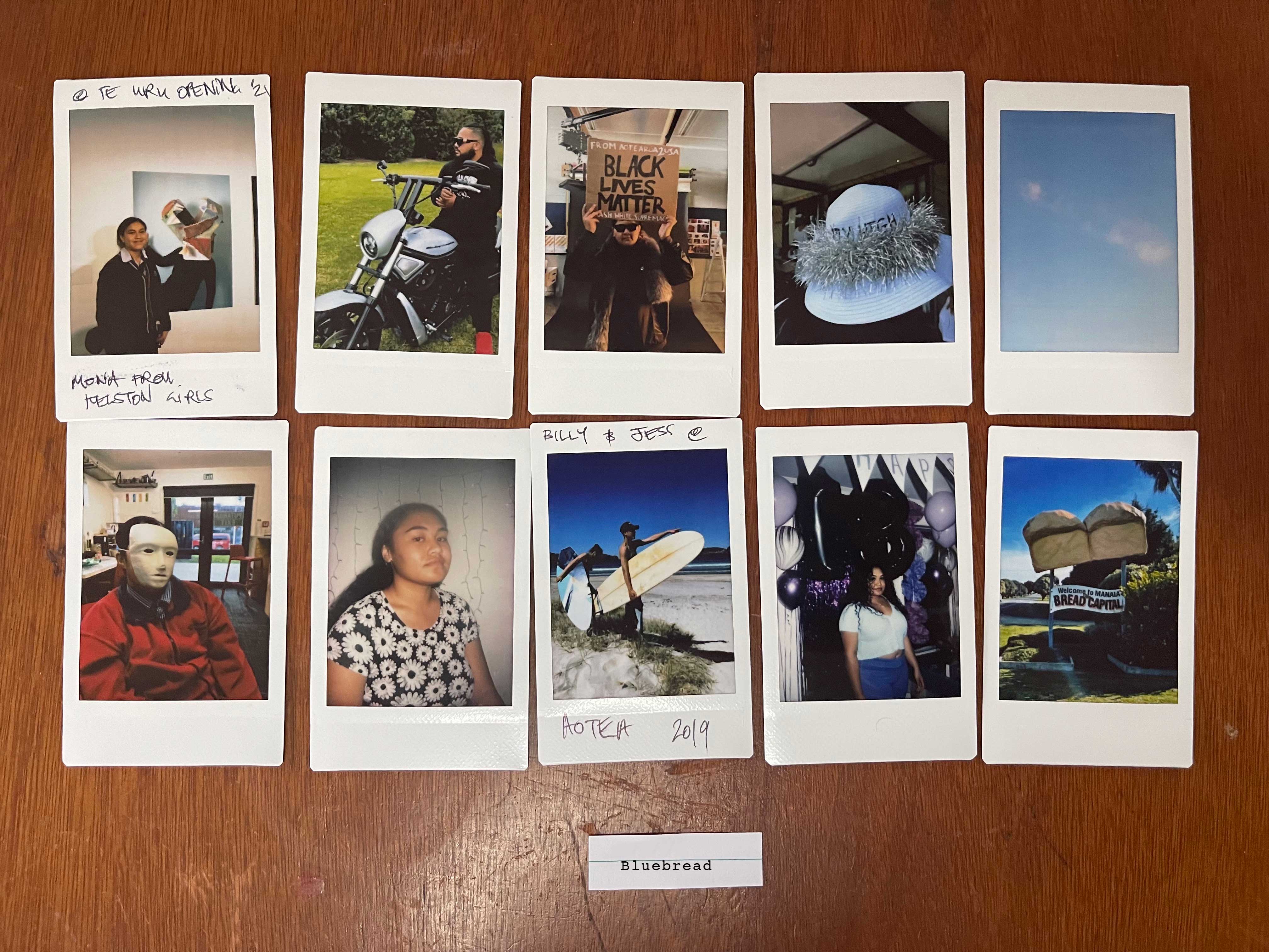 Bluebread, set of 10 instax polaroids,  2017-21