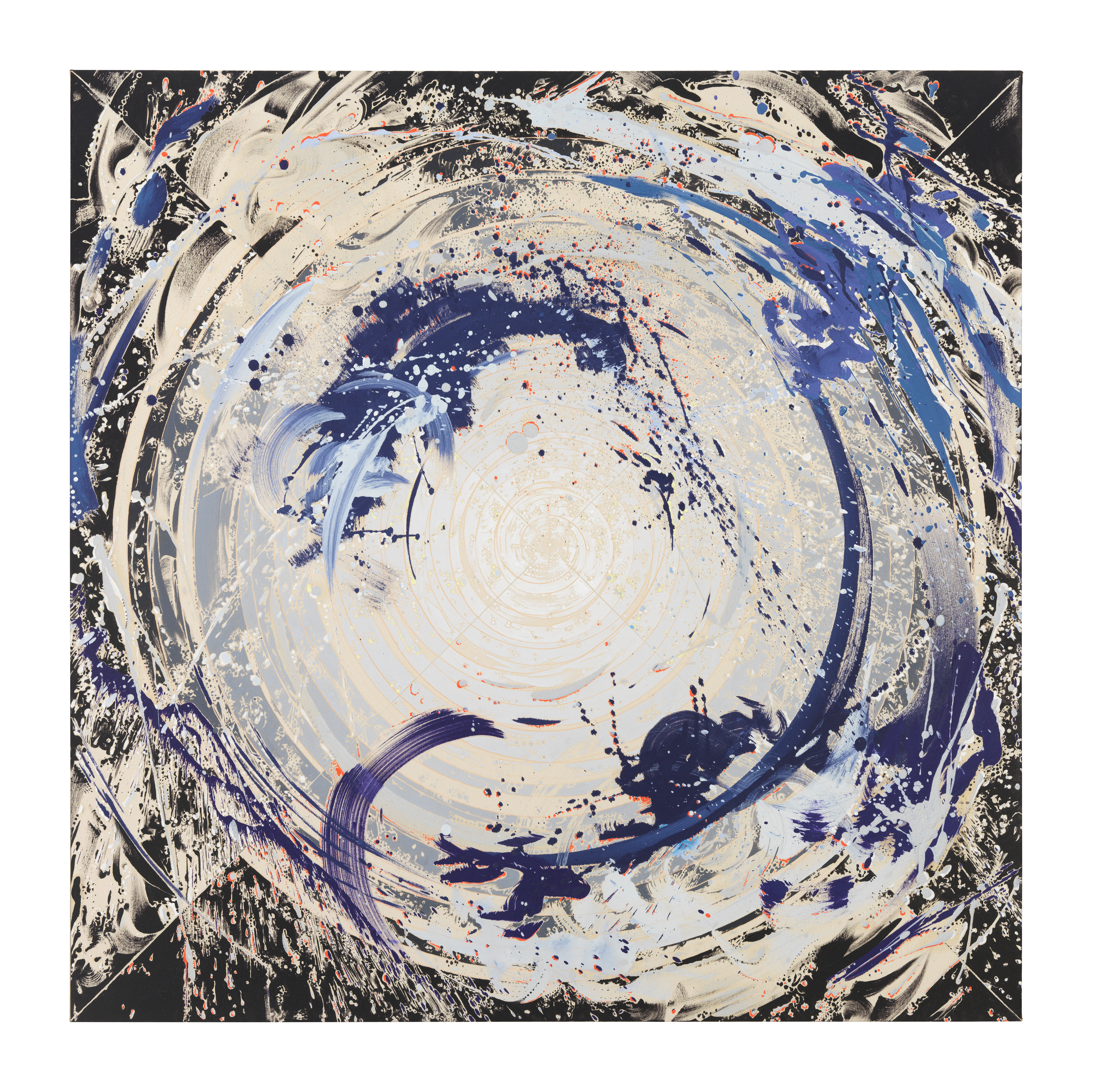 sosFound::subject_citizen:K(ante)_> numberpointomega(dyingstar) 2017, oil on canvas, 101 x 101 cm