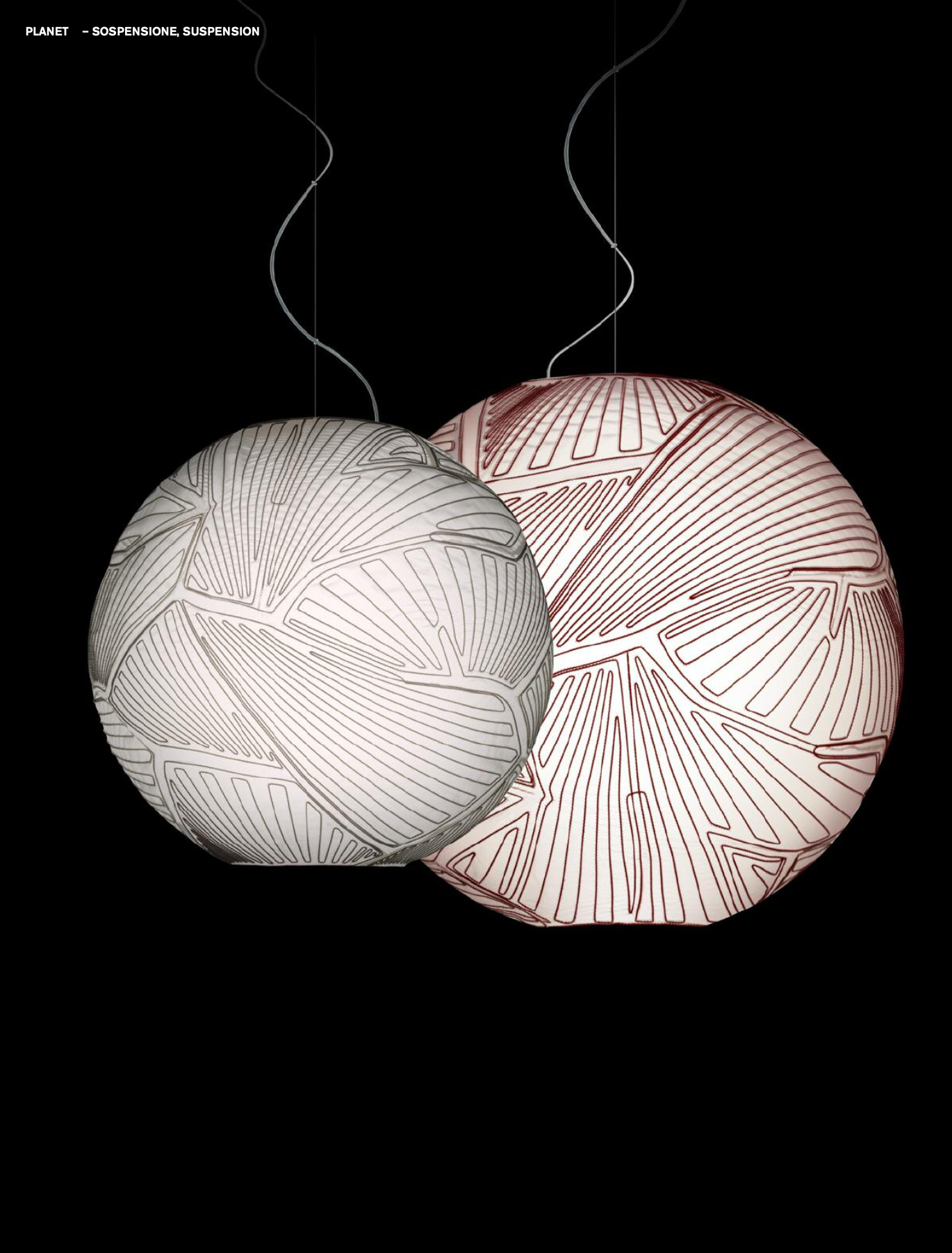 D50 and D80 Planet lamps distributed by Foscarini. Project designed and developed in collaboration with Change design
