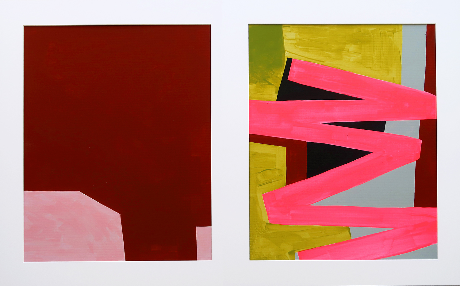 Untitled 515, 2019, Acrylic on cardboard, 59x98cm