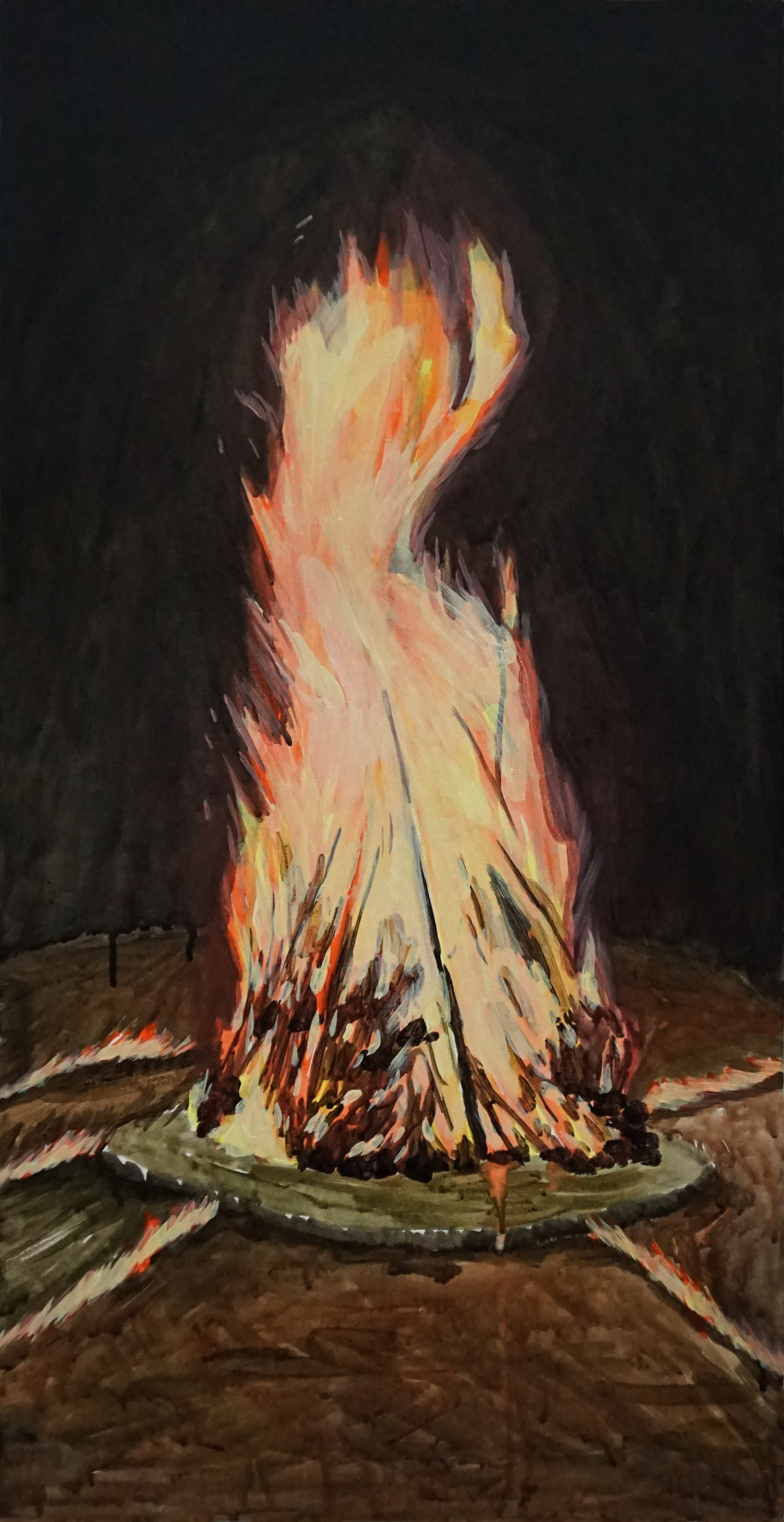 기념,불꽃,놀이 Celebrating, fireworks, playing_acrylic on canvas_80x40cm_2017