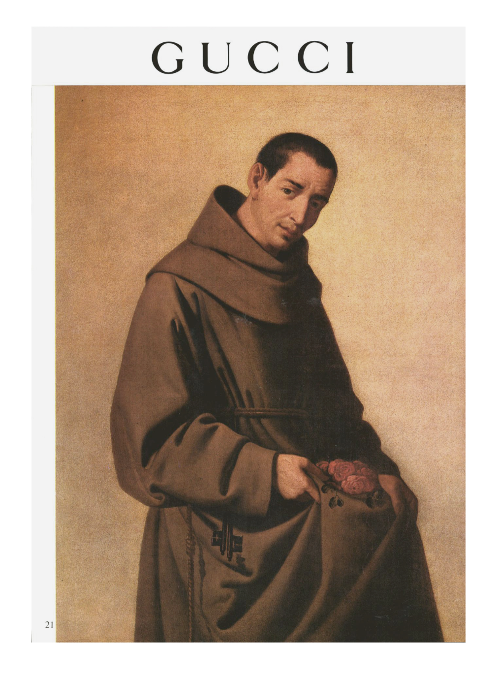 Didacus of Alcalá for Gucci, 2023, photomontage, 21 x 31 cm