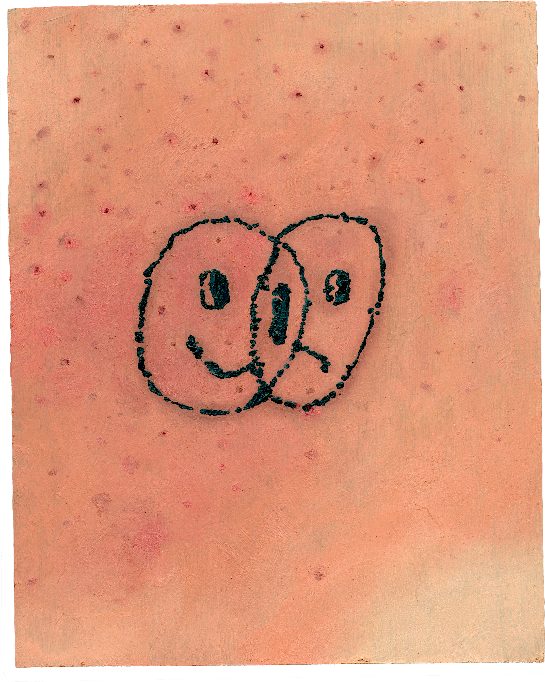 Tattoo #1 (Faces) 4”x5”, oil on wood