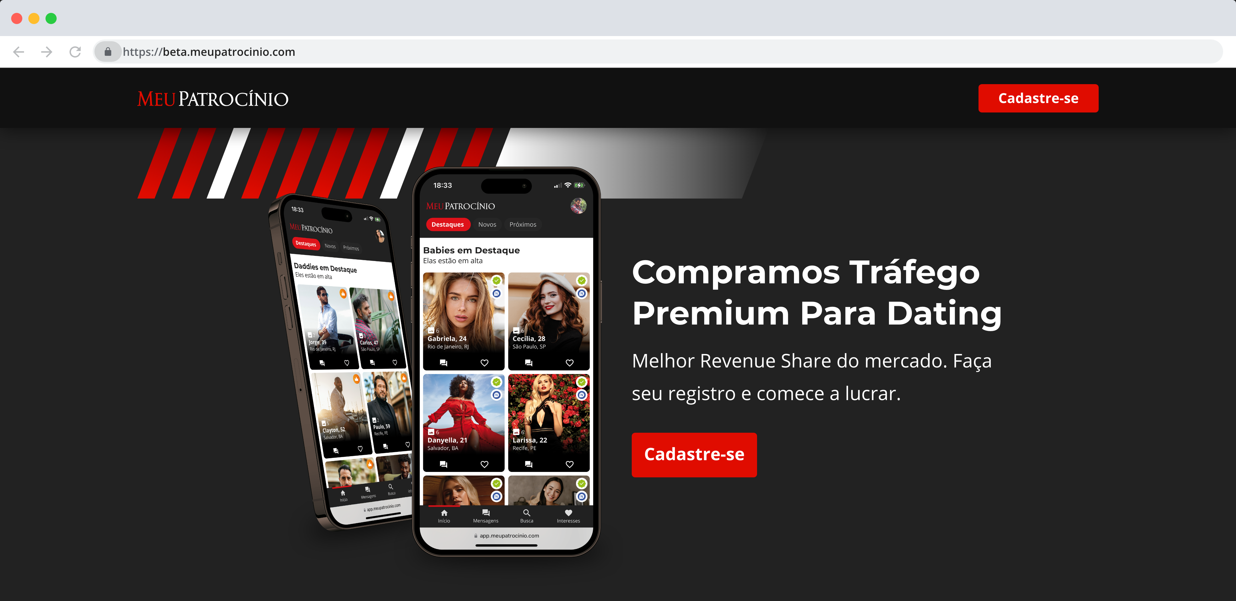 Dating App Afilliates Homepage +