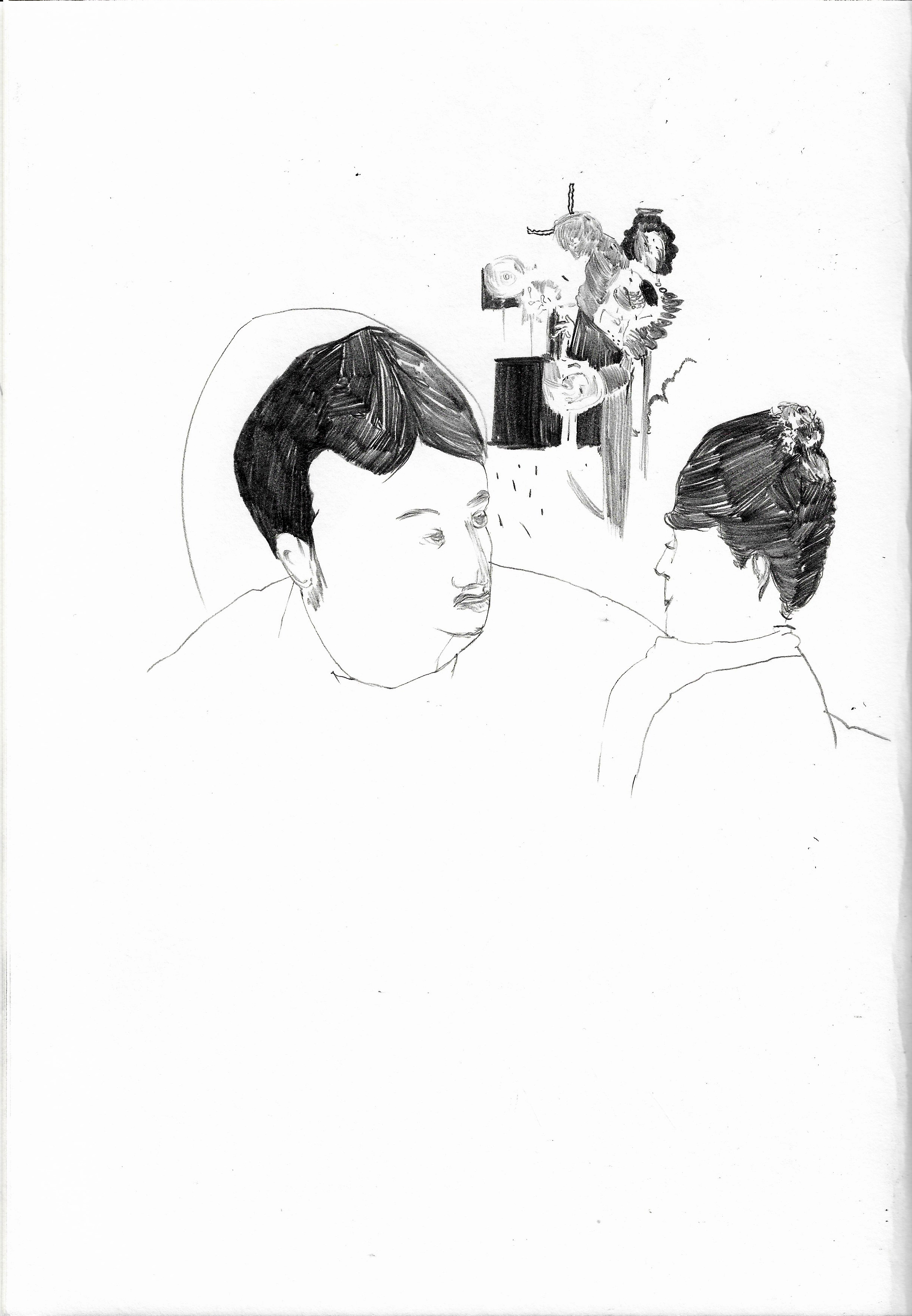 "Untitled", 2021. Pencil on paper, 29,7 x 21 cm