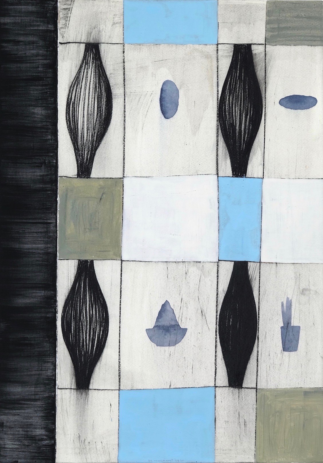 Untitled 1999, mixed media on paper, 64 x 45 cm