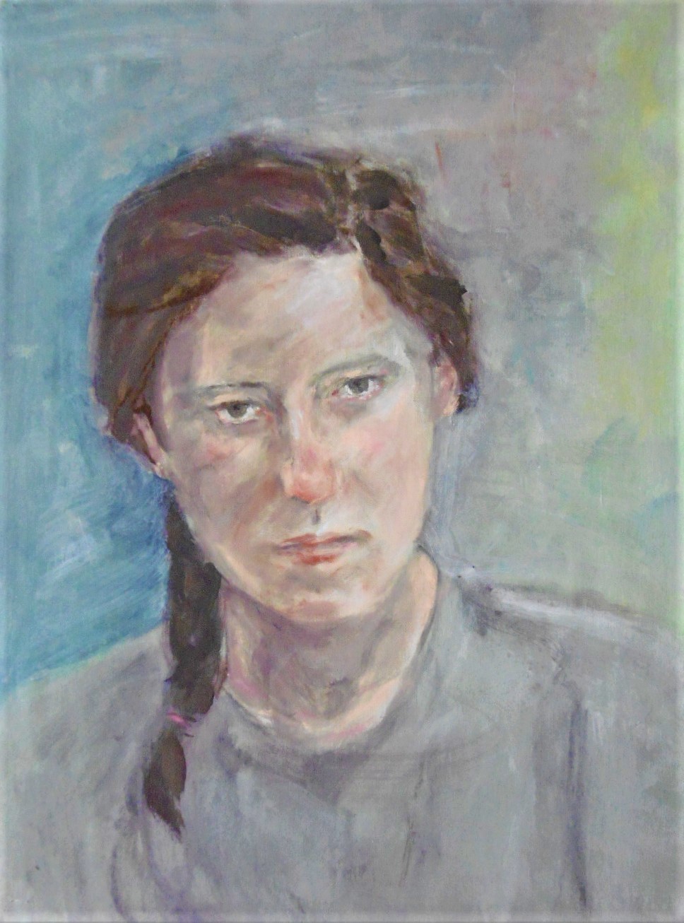 Leila, pastel and acrylic on canvas paper, 42 x 29 cm, £75