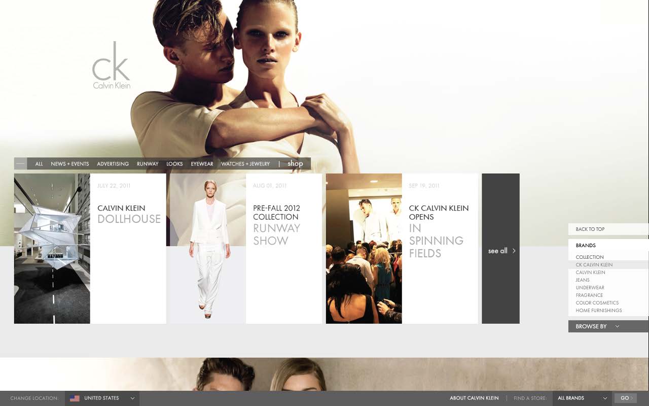 Calvin klein shop site