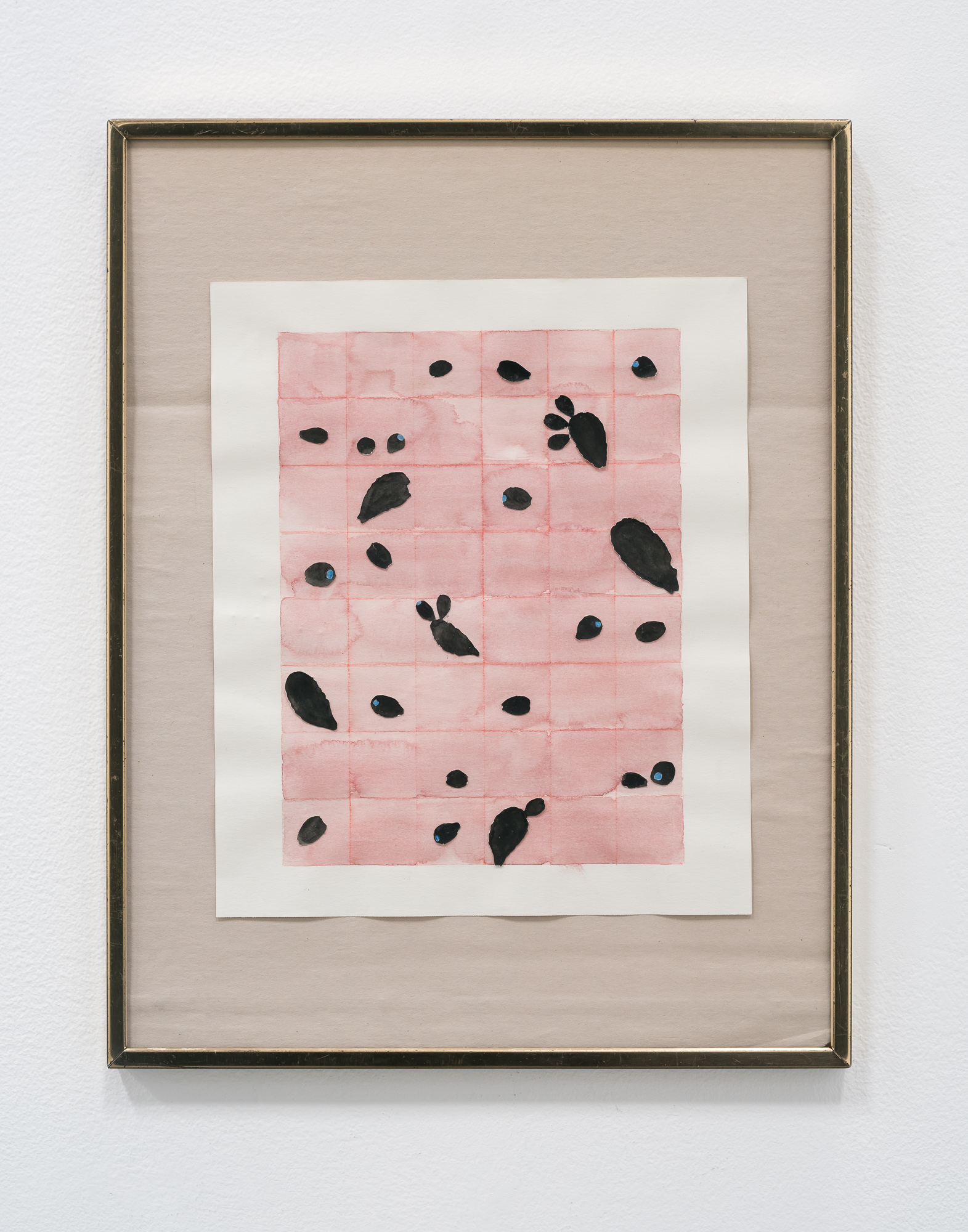 Quilt study, 2018Watercolor and collage on paper, 9.5" x 8"