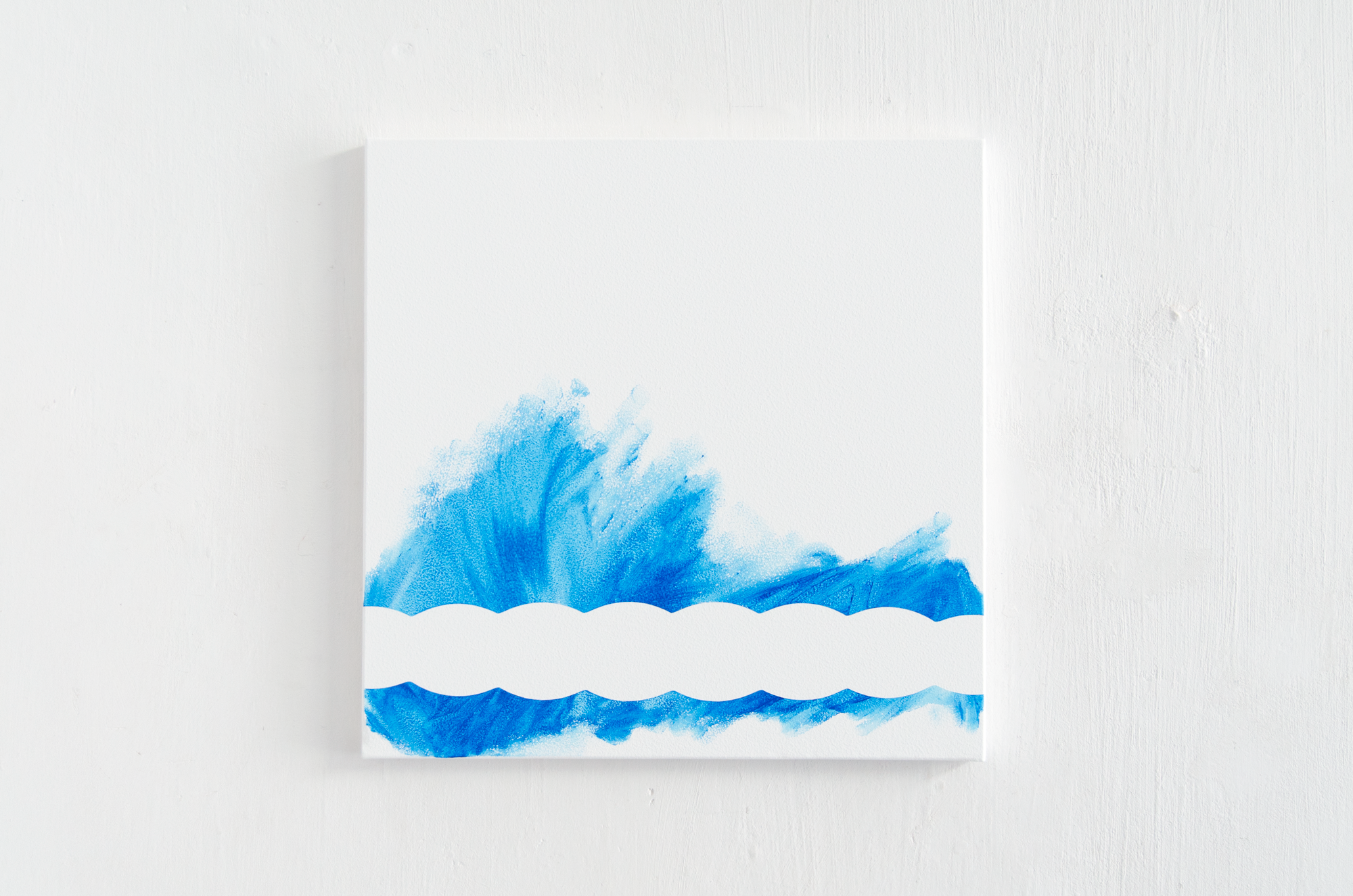 Er. (conduit 4), Aperture series, 2021 ; acrylic on canvas, 40 x 40 cm.