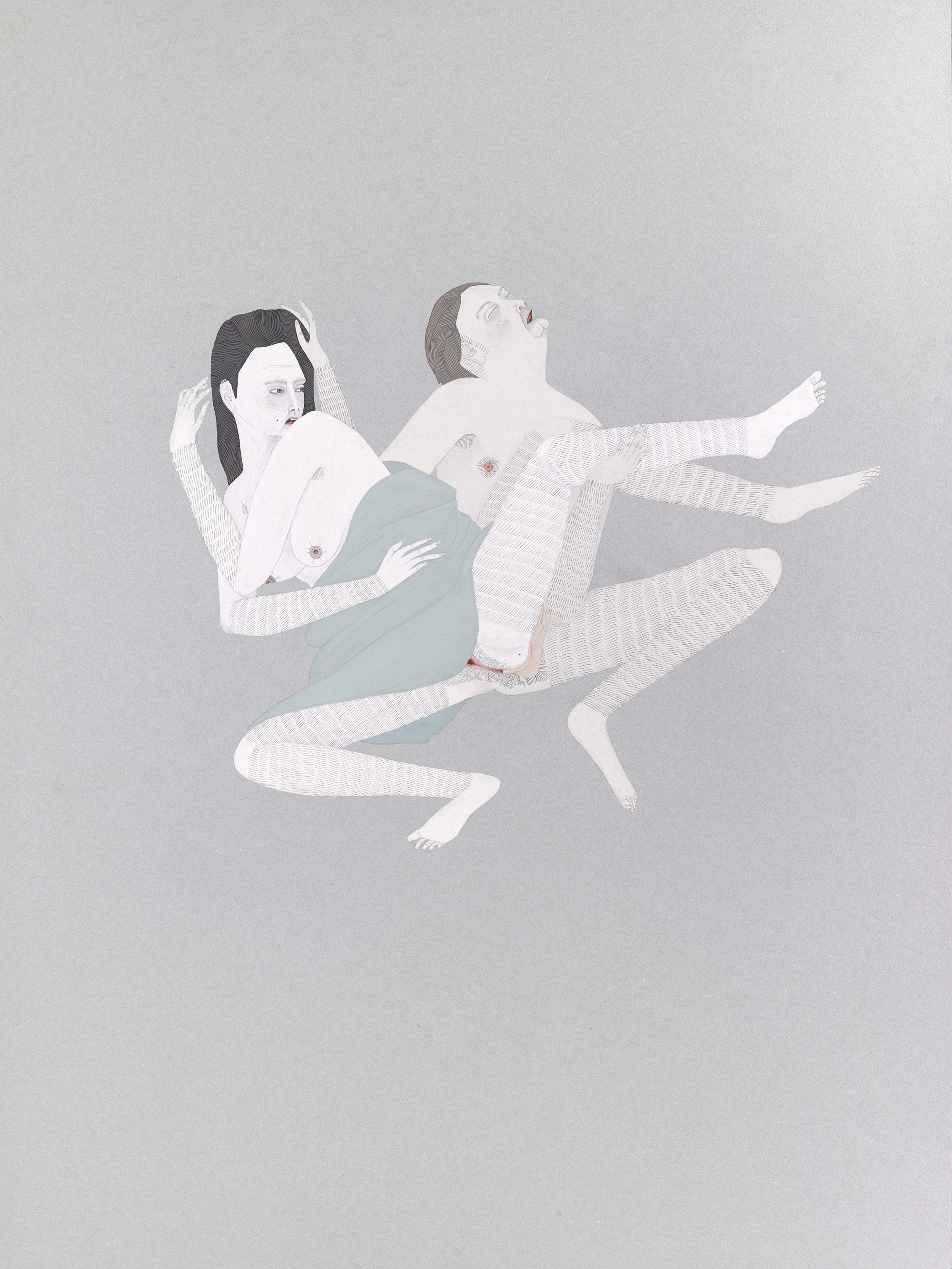 Lovers with Legs Splayed