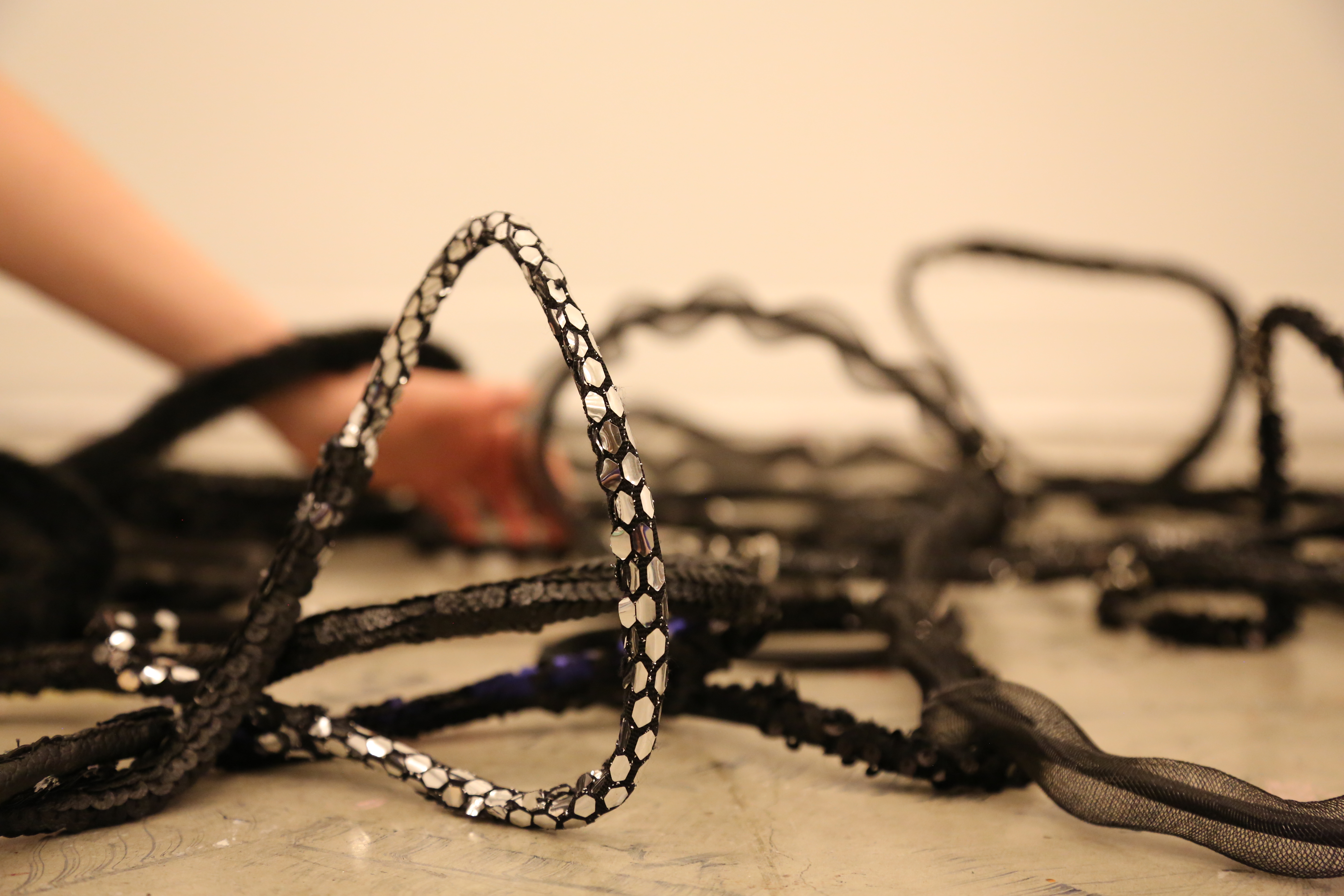 Close up of microphone sculpture (PC Katie Kozak)