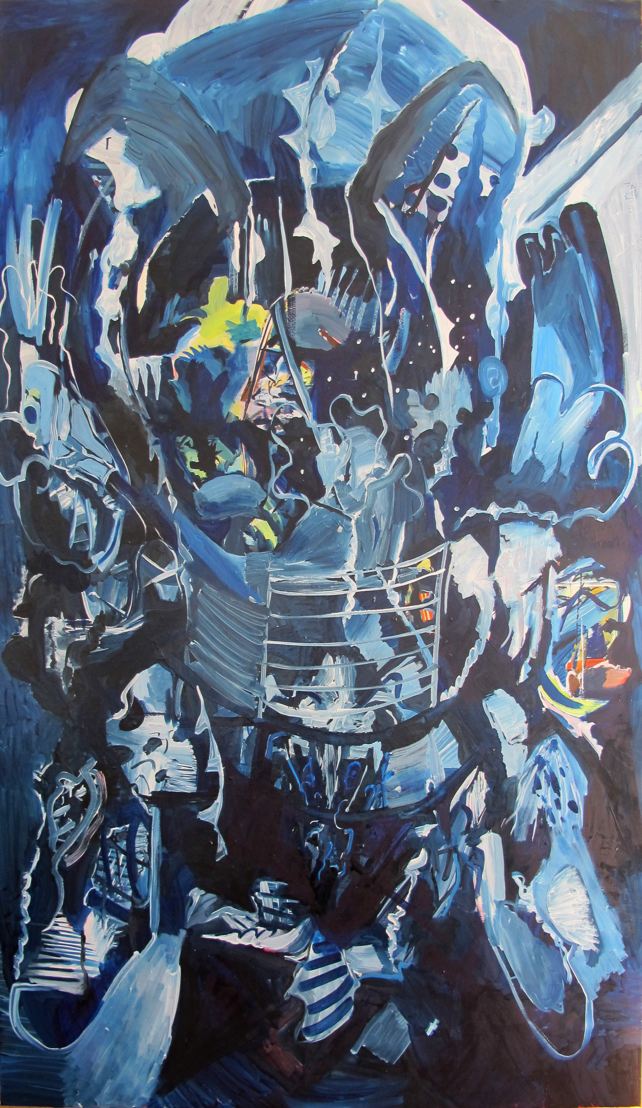 "Dark Inn Japan", 2016. Oil on canvas, 190 x 125 cm