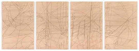 2009, plywood panel cut with a jigsaw