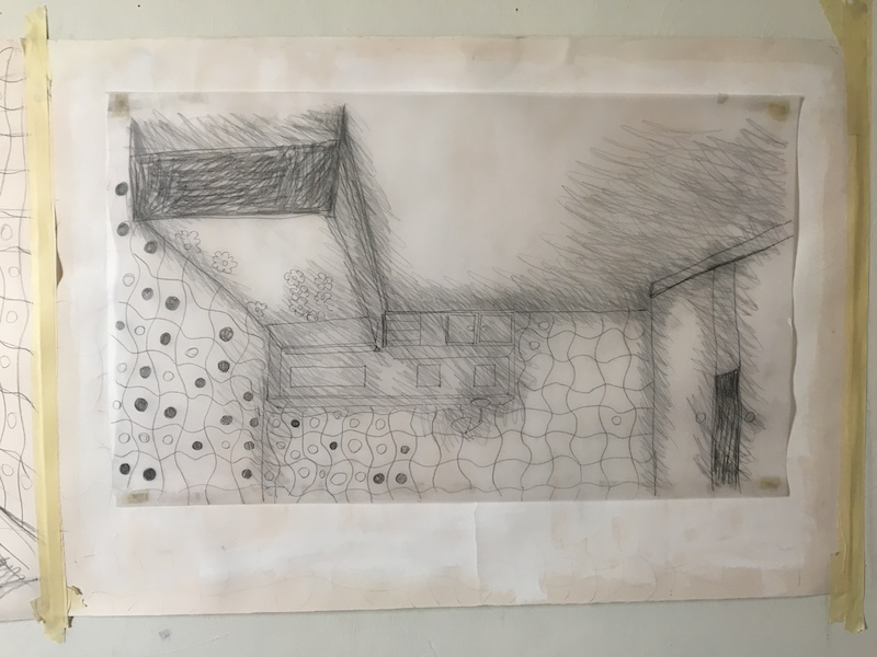  LA STORIA DELLA LAMPADA    2018 matita su carta cm70x120 