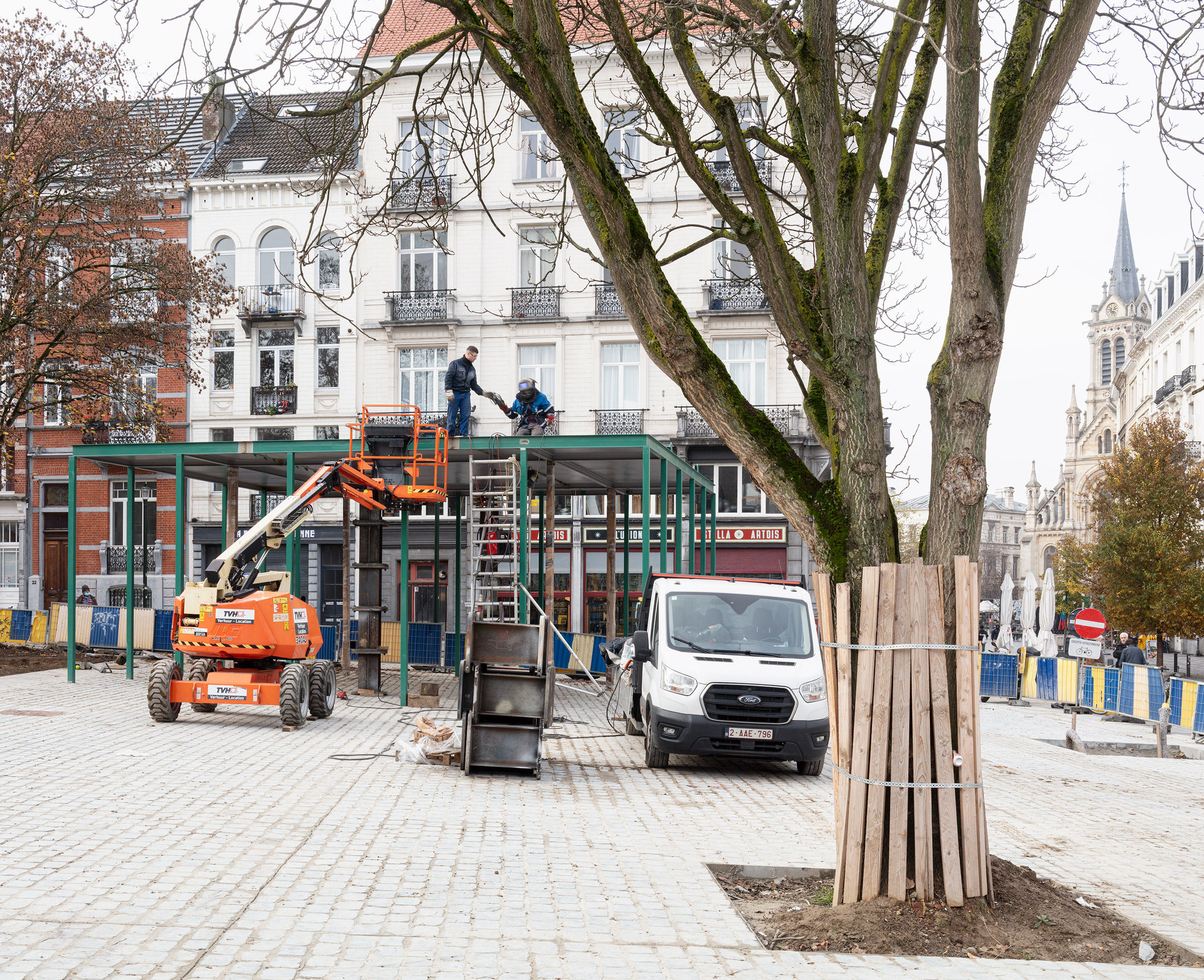 11.22 | Plaine Marie Janson - montage des kiosques
