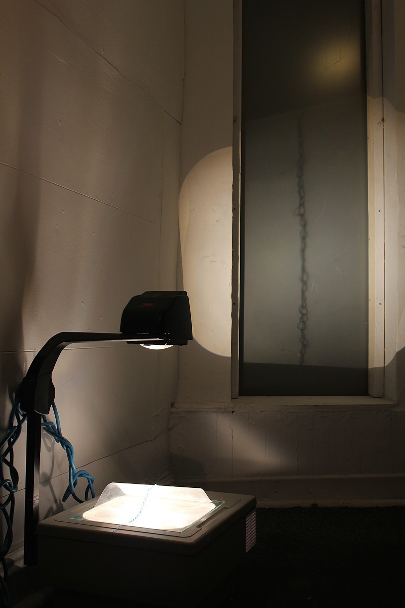 Extension – Overhead projector, extension cord, thread, transparency, 2014