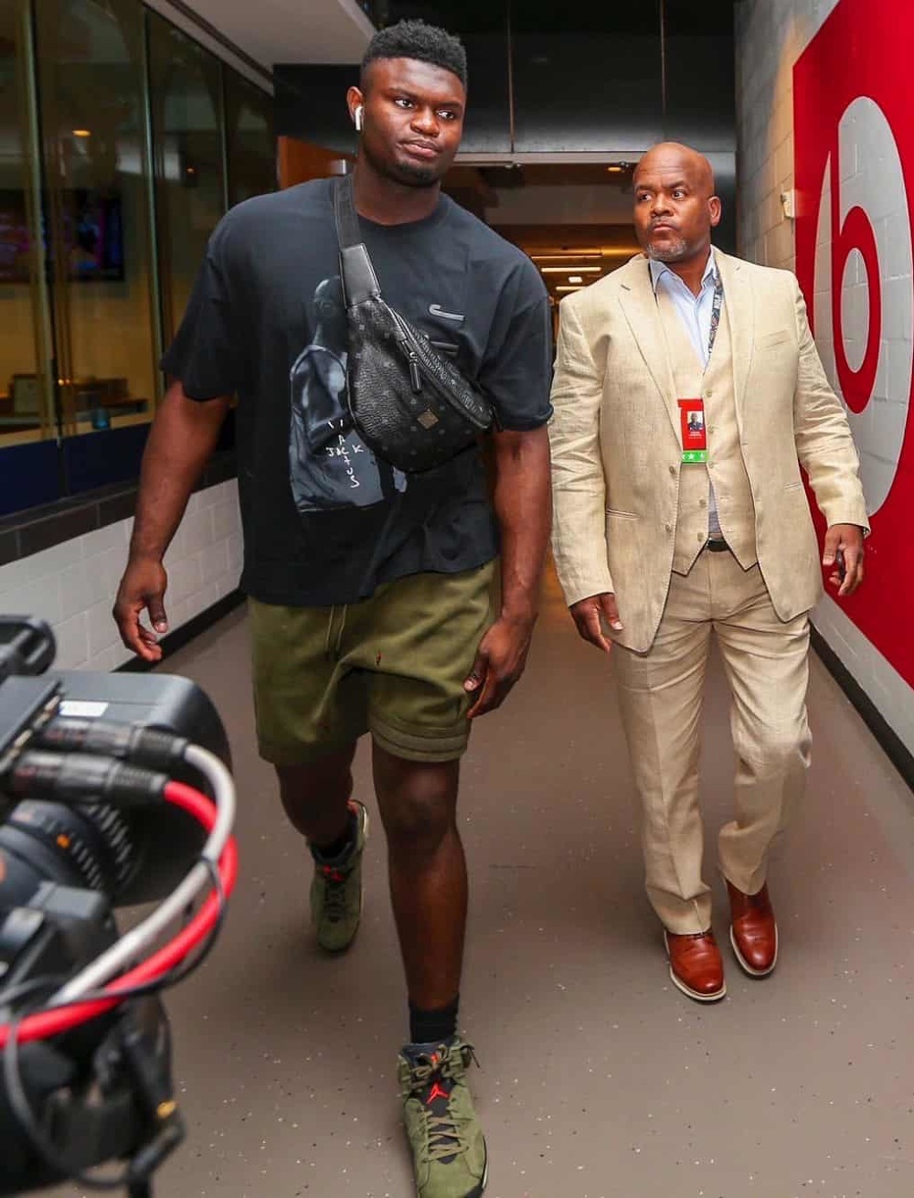 ZION WEARING THE TRAVIS SCOTT X JORDAN SEASON TWO TSHIRT & SHORT