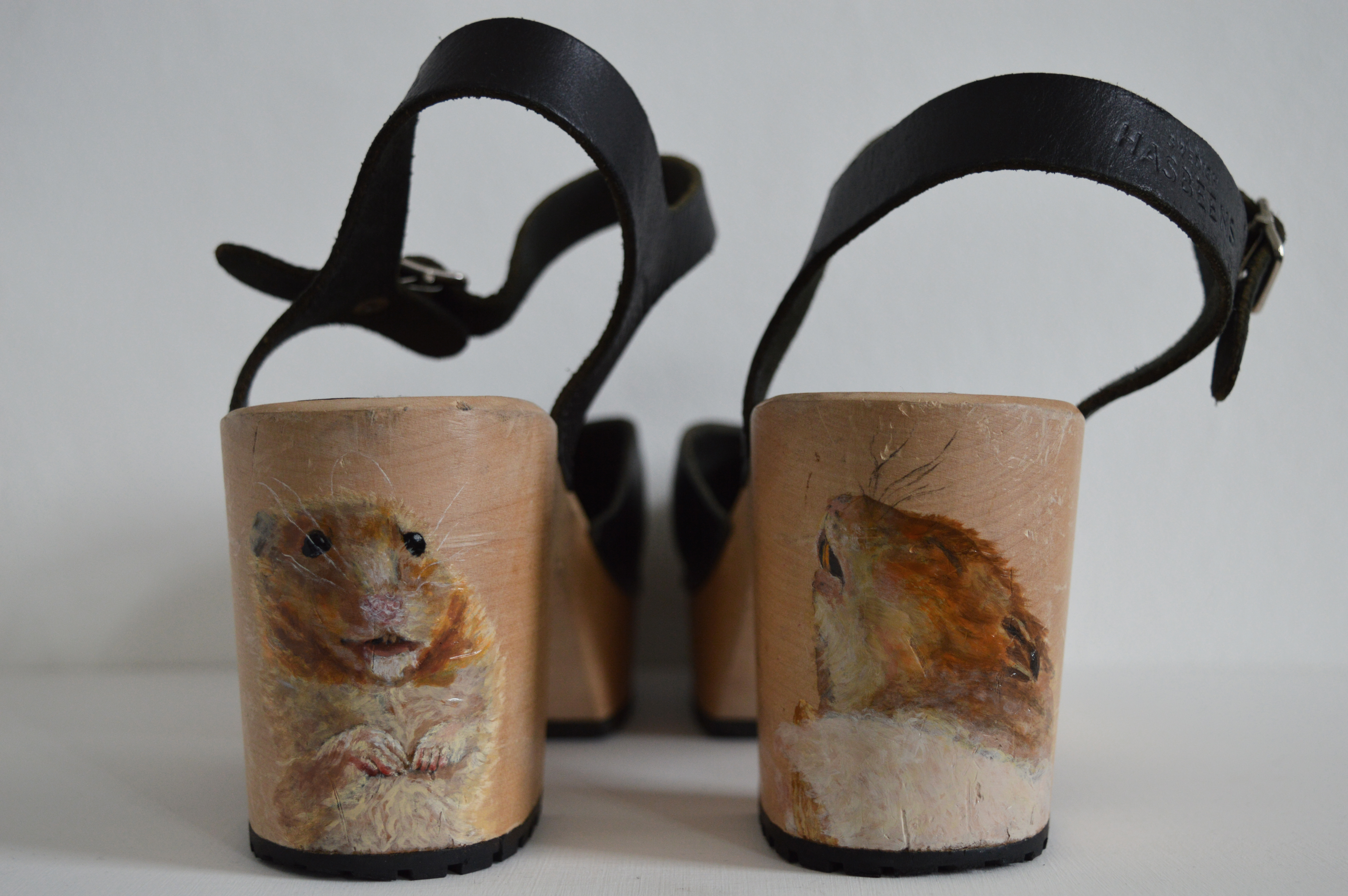 ham clogs enamel on swedish hasbeens, uk 7