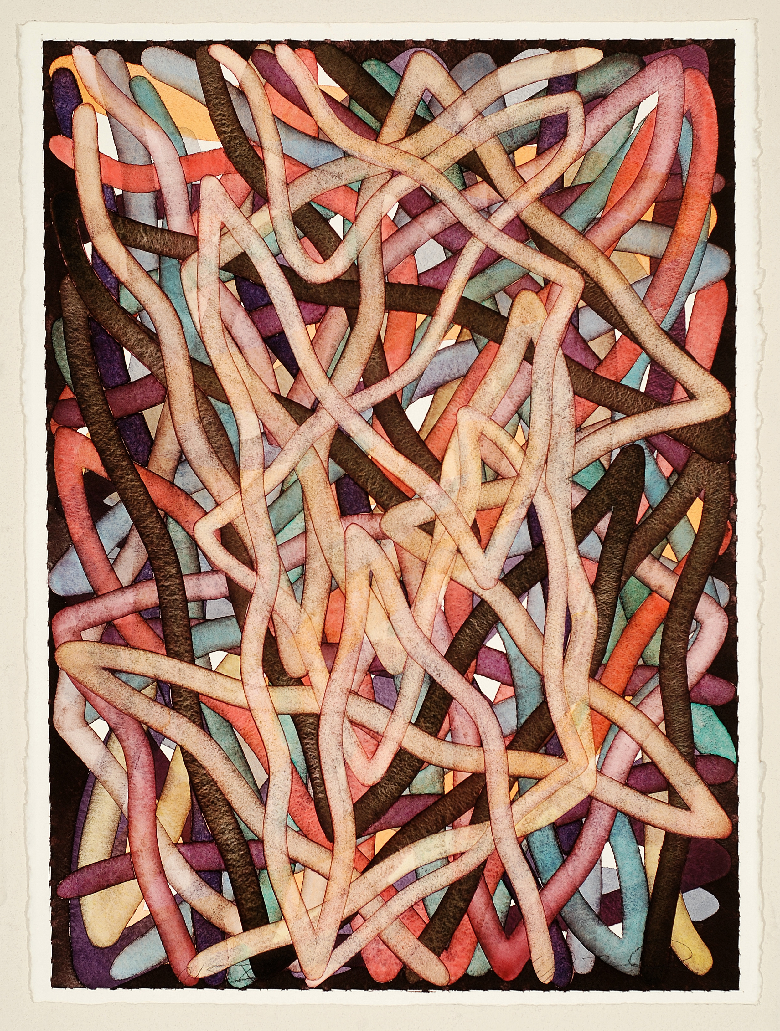 2015 X, watercolor on paper, 30 x 22 inches