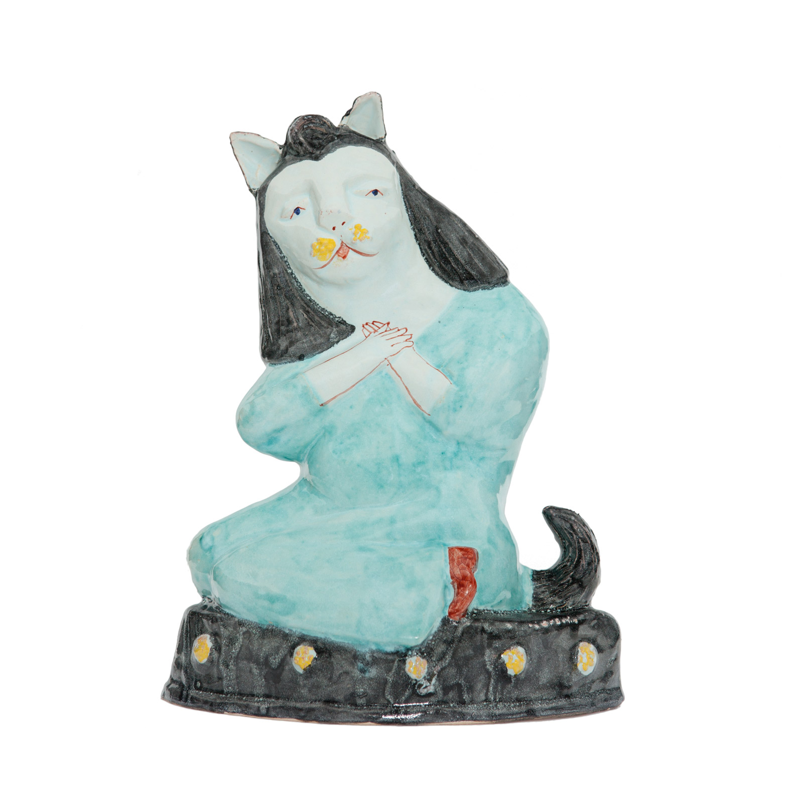 Cat in Blue Dress, 22.11.2010Glazed ceramic stoneware