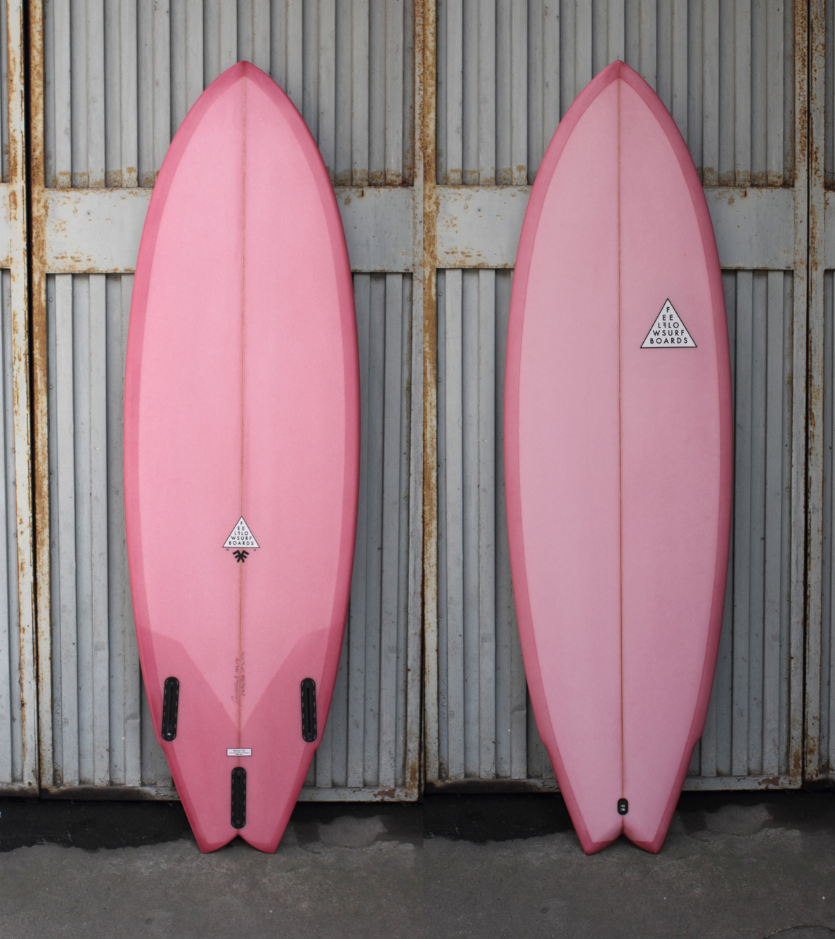 light pink surfboard