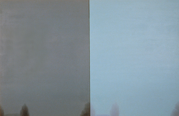Night and Day 122 Three, 1999, Alkyd oil on canvas over panel, 46 x 70 in.