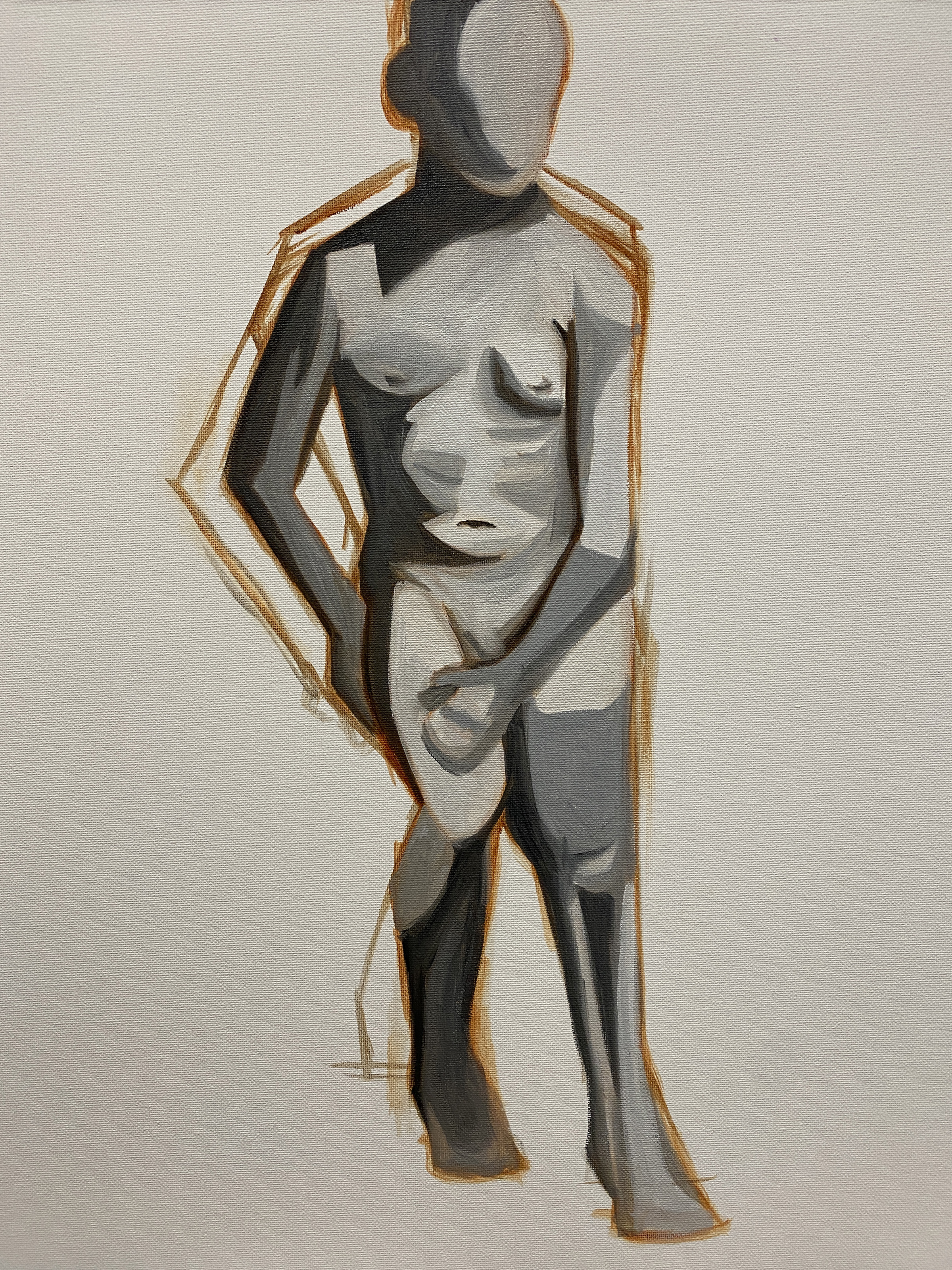figure study, oil on canvas, 16x20, 2022