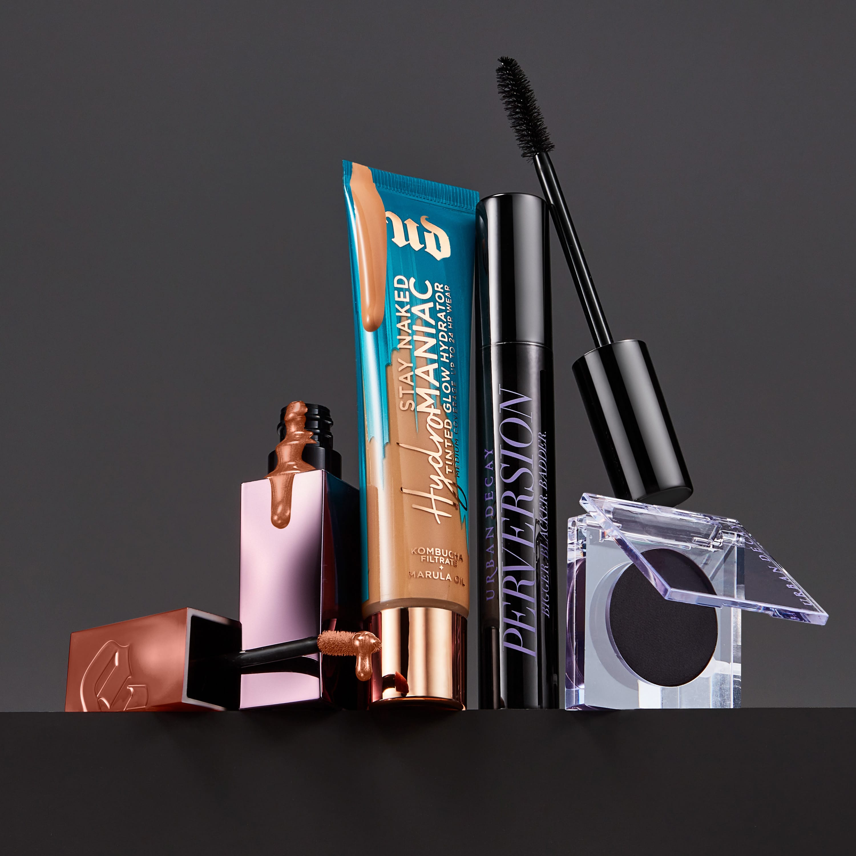 Prop Stylist Rachel Haas aesthetically displayed the Urban Decay Cosmetic Products
