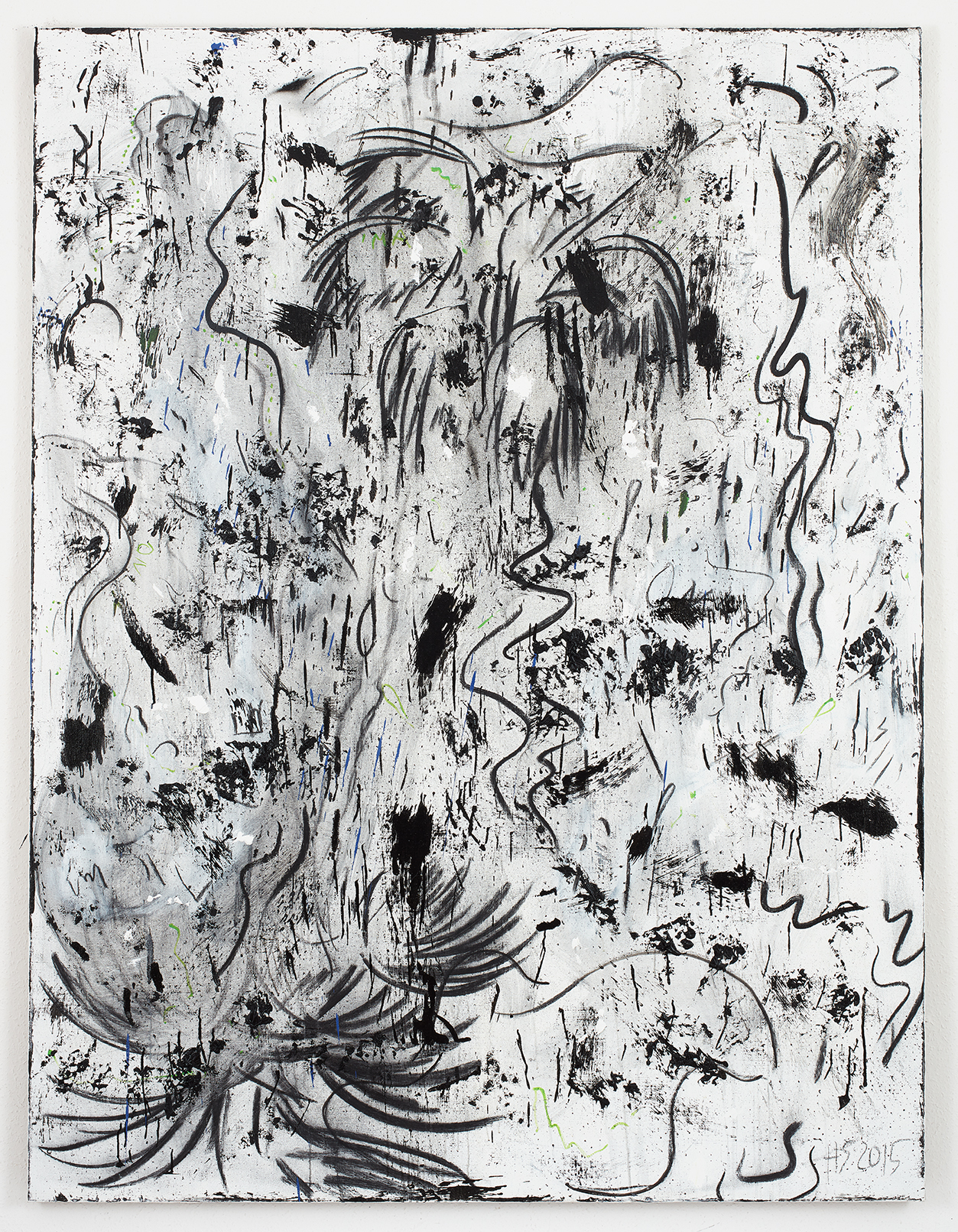 DRUNK BUT STILL ALIVE, 2015 200 x 160cmCharcoal and Oil on Canvas