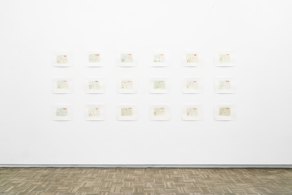 Achraf Touloub, Study after Nocturne, 2022 | Watercolor and graphite on paper, 130 x 346 cm